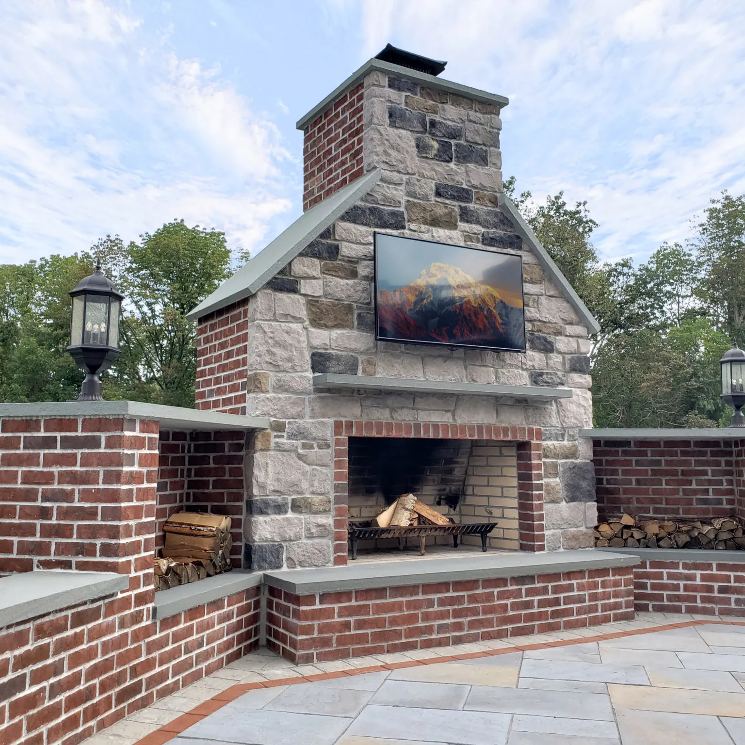 Wood-Burning Outdoor Fireplaces