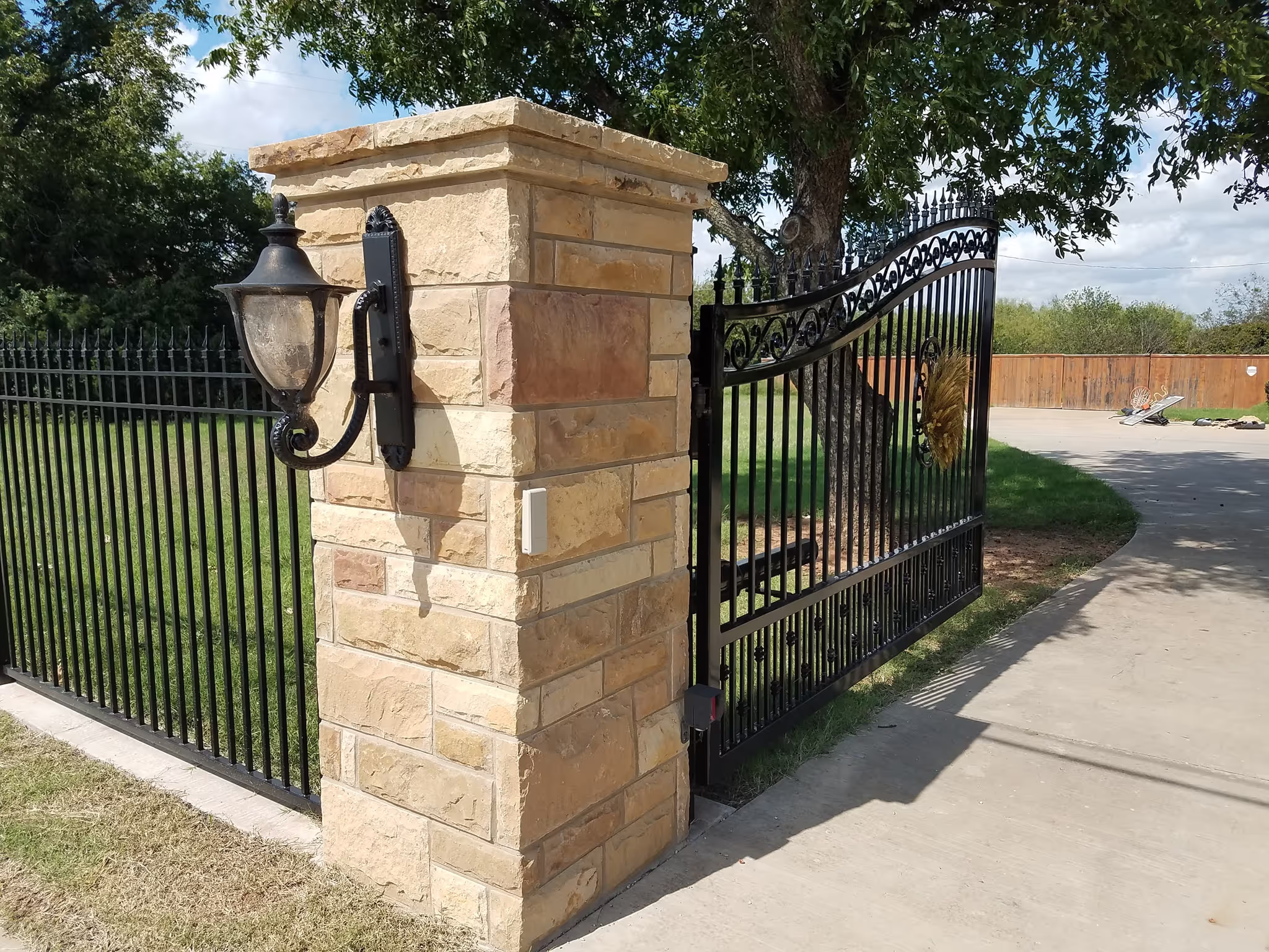 Driveway Entrance Stone Columns