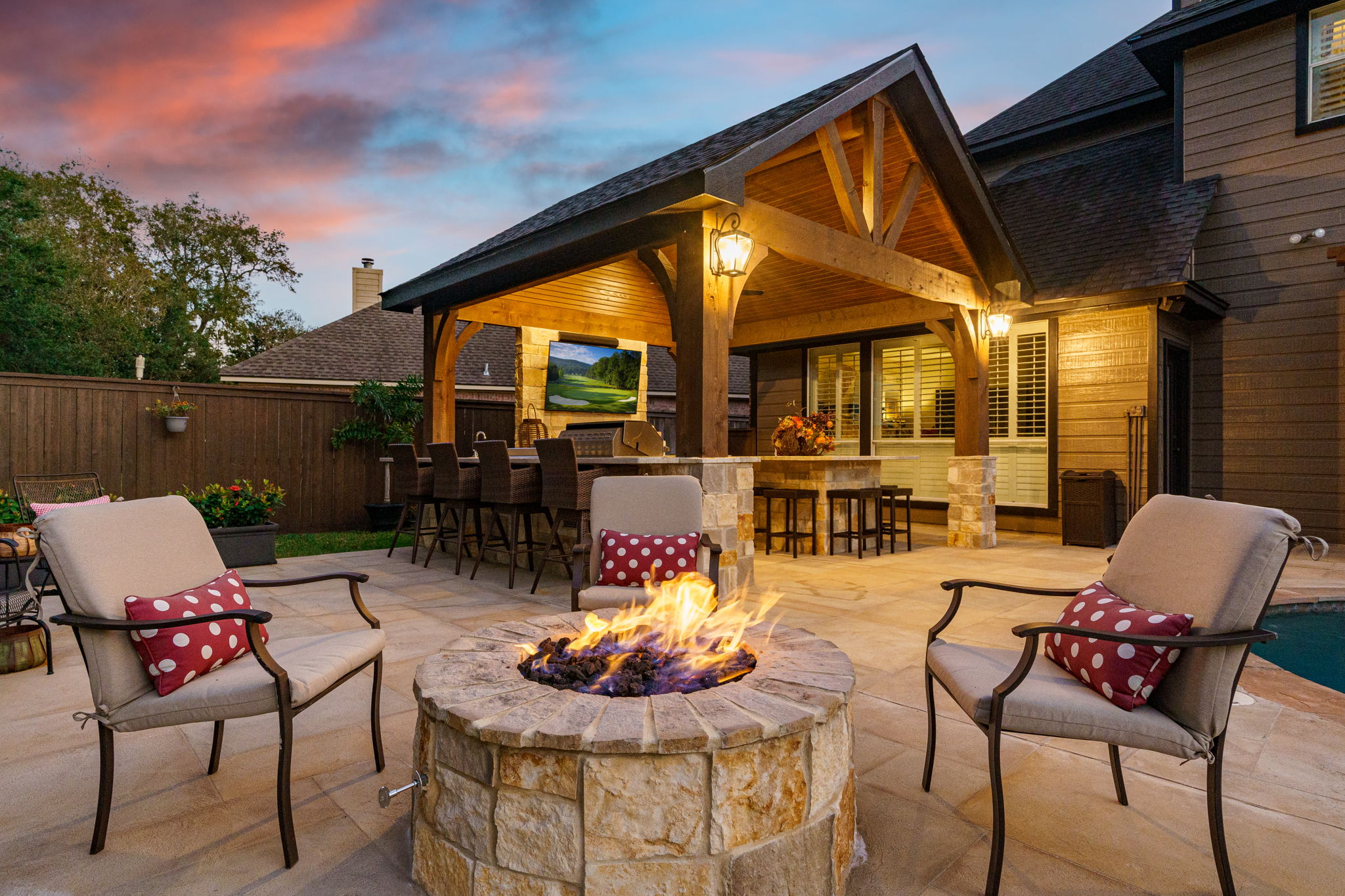 Texas Select Fencing - outdoor-fireplaces
