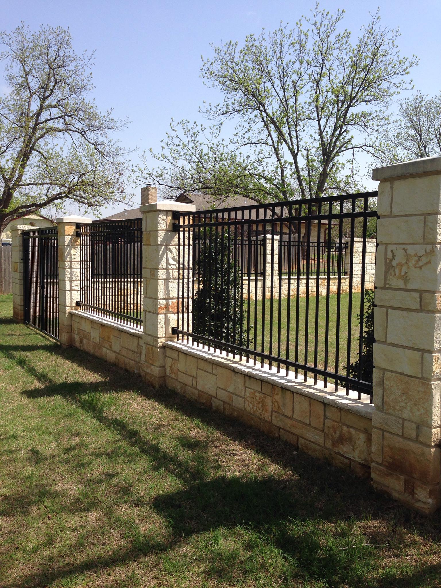 Texas Select Fencing - stone-columns