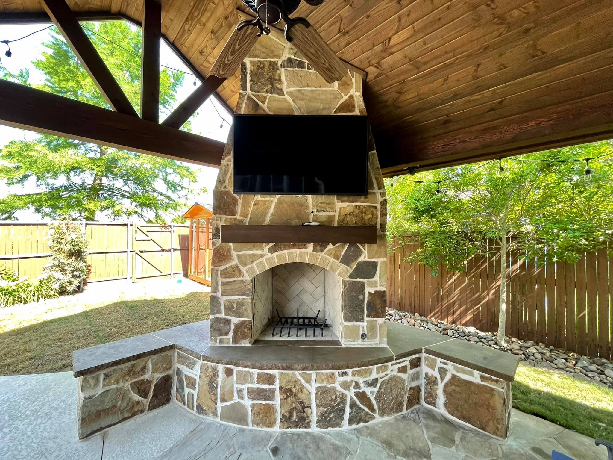 Texas Select Fencing - outdoor-fireplaces