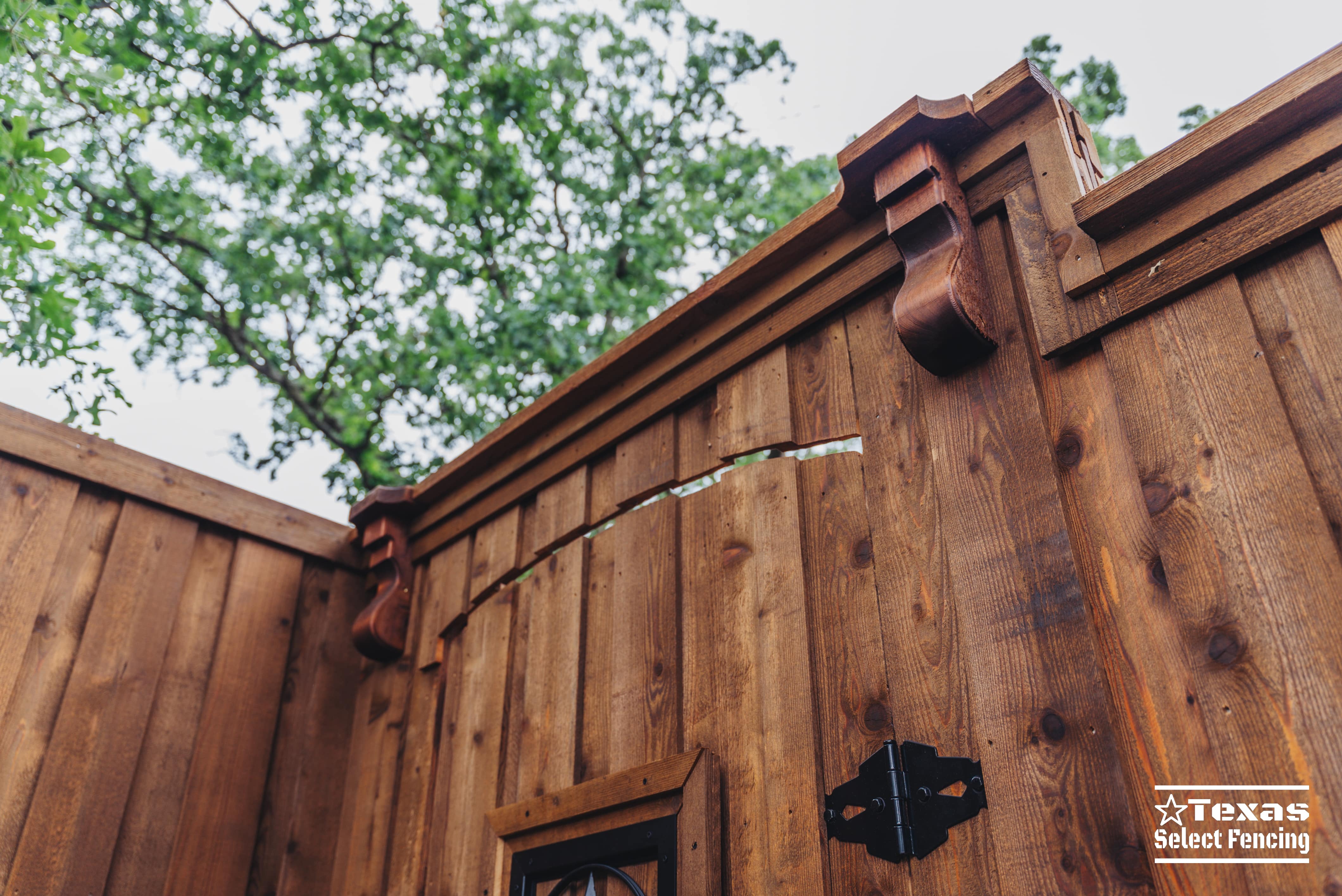 Pool Equipment Cedar Fence and Decorative Gate Installation in Denton