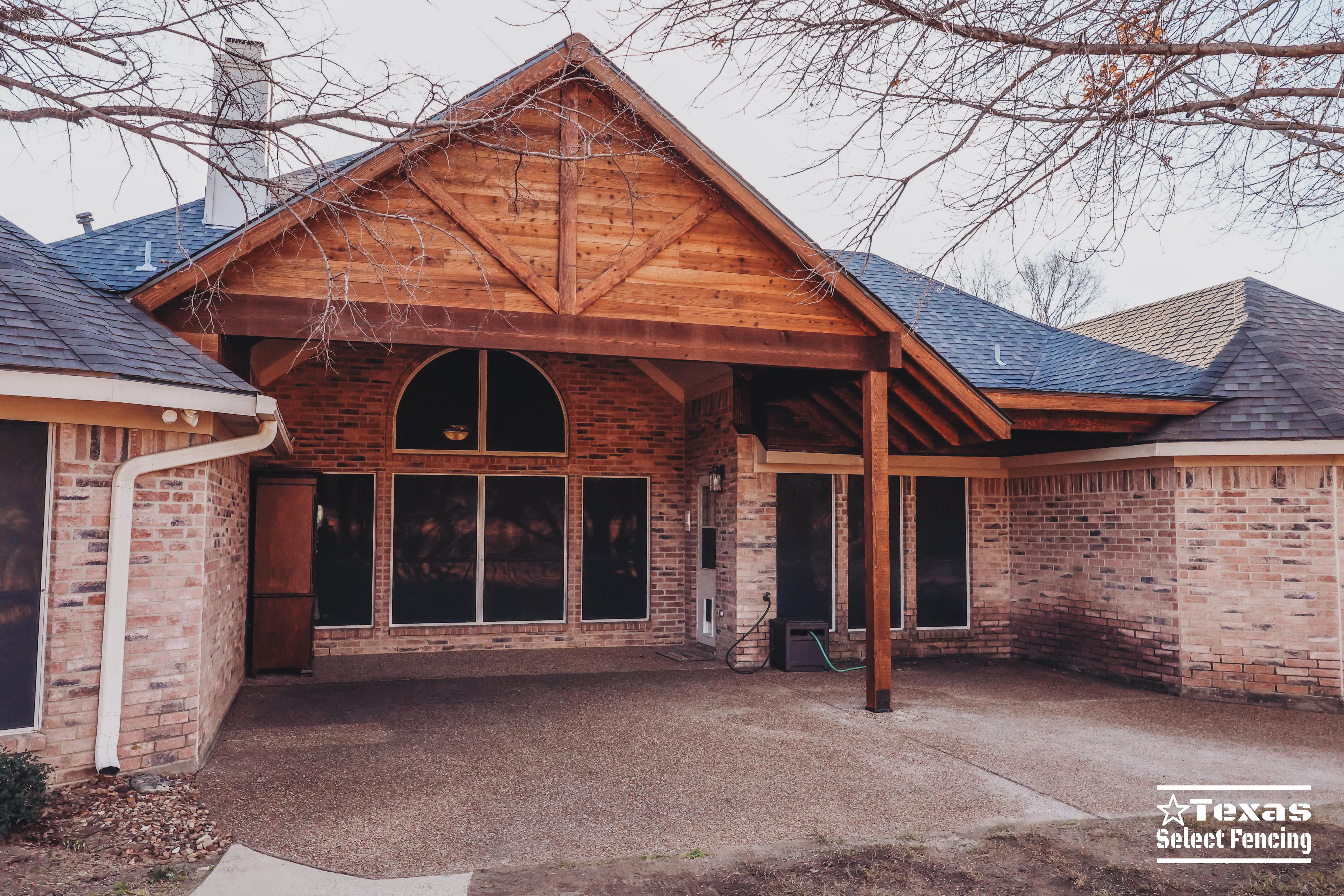 Gable + Shed Patio Cover Installation in Corinth, Texas