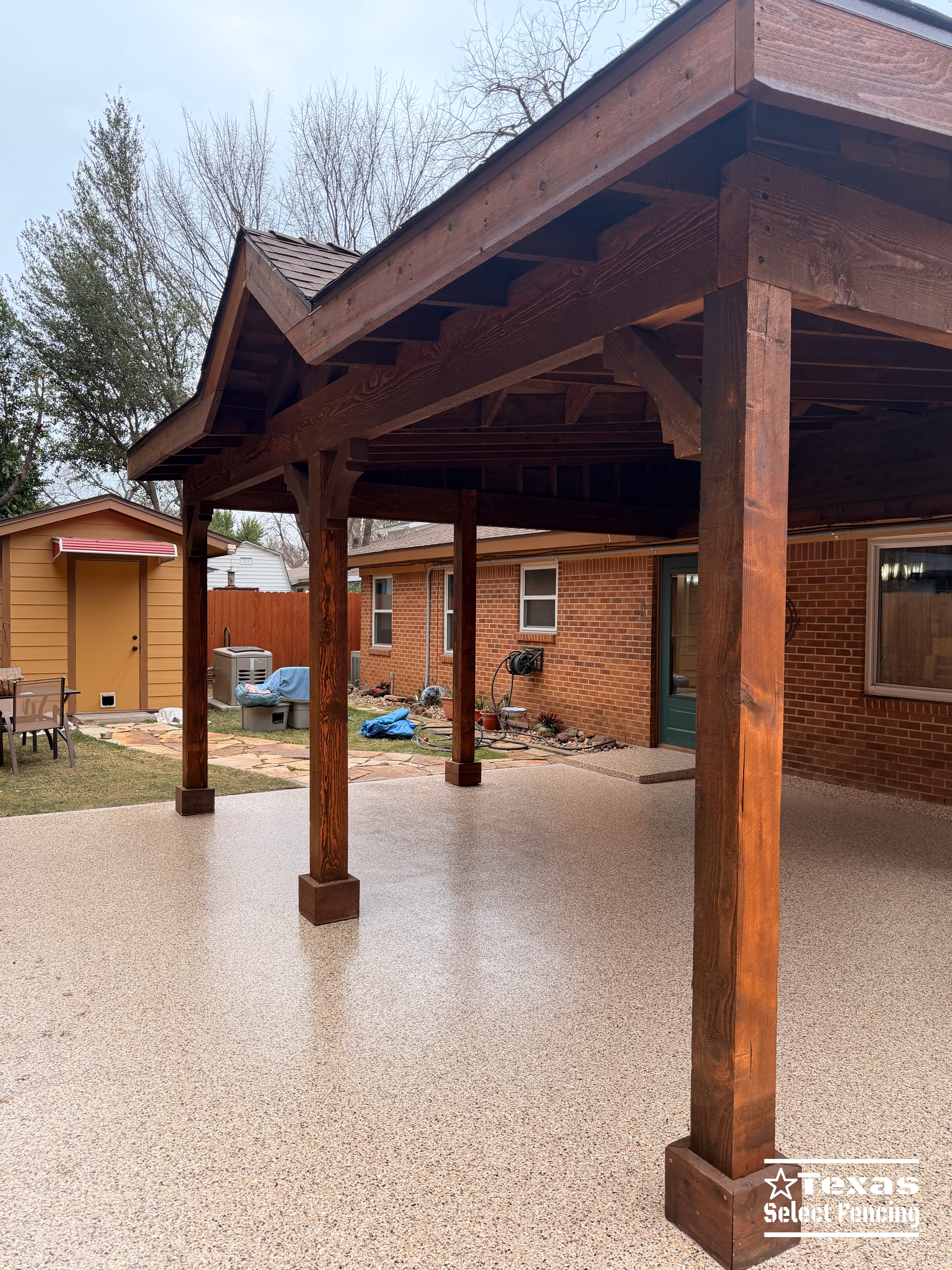 Gable + Shed Patio Cover Installation in Arlington, Texas