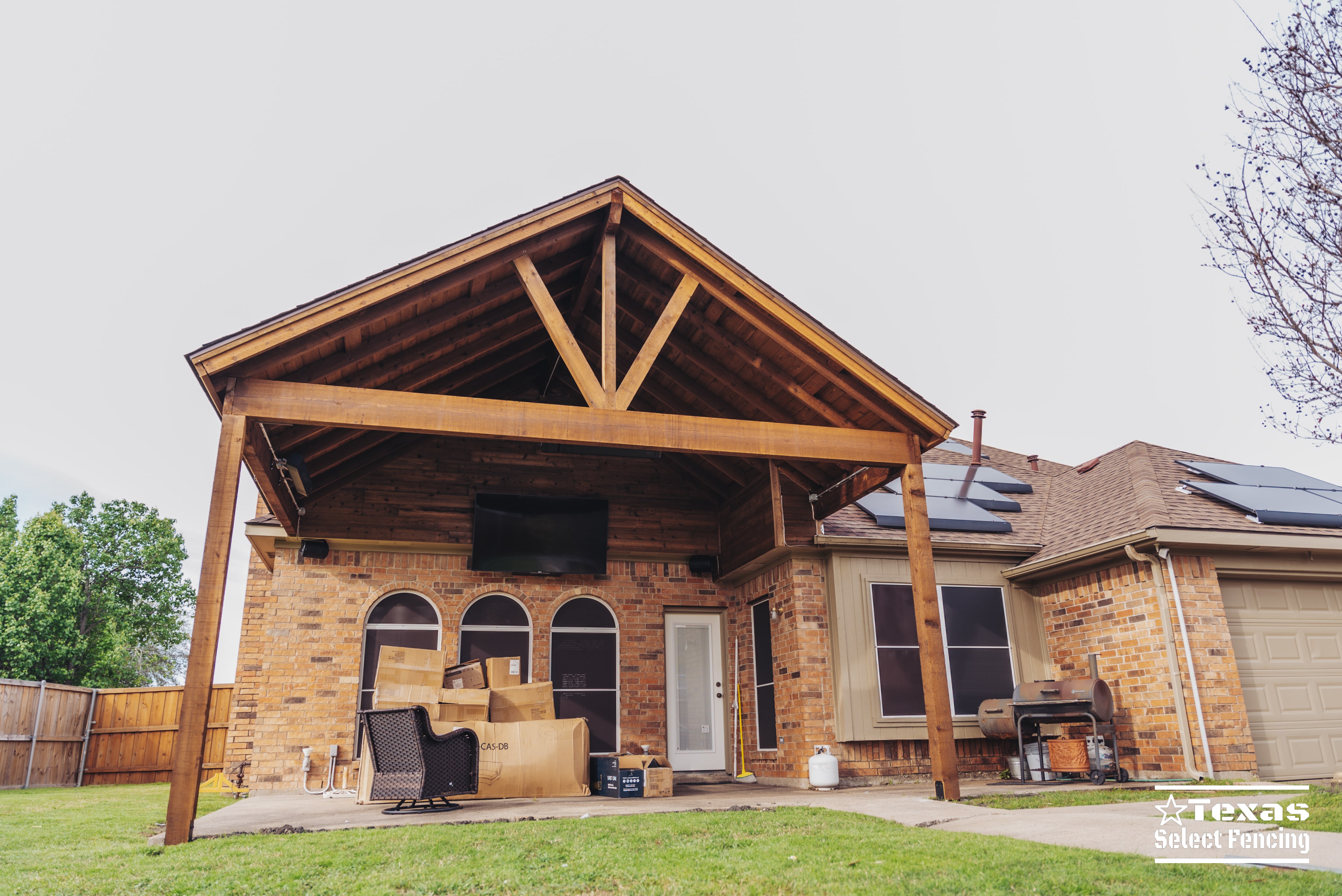 Gable Patio Cover Installation in Mesquite, Texas