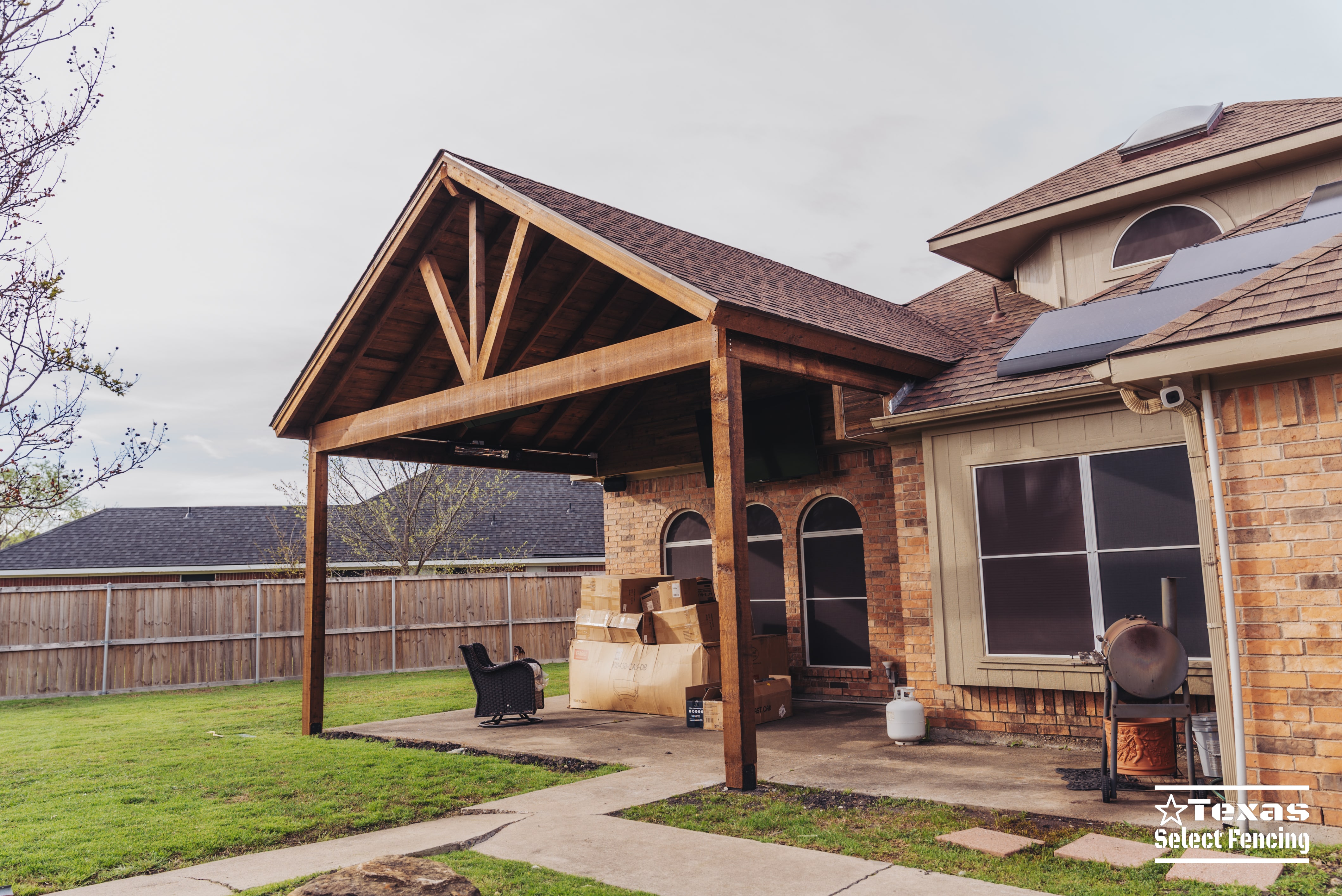 Gable Patio Cover Installation in Mesquite, Texas