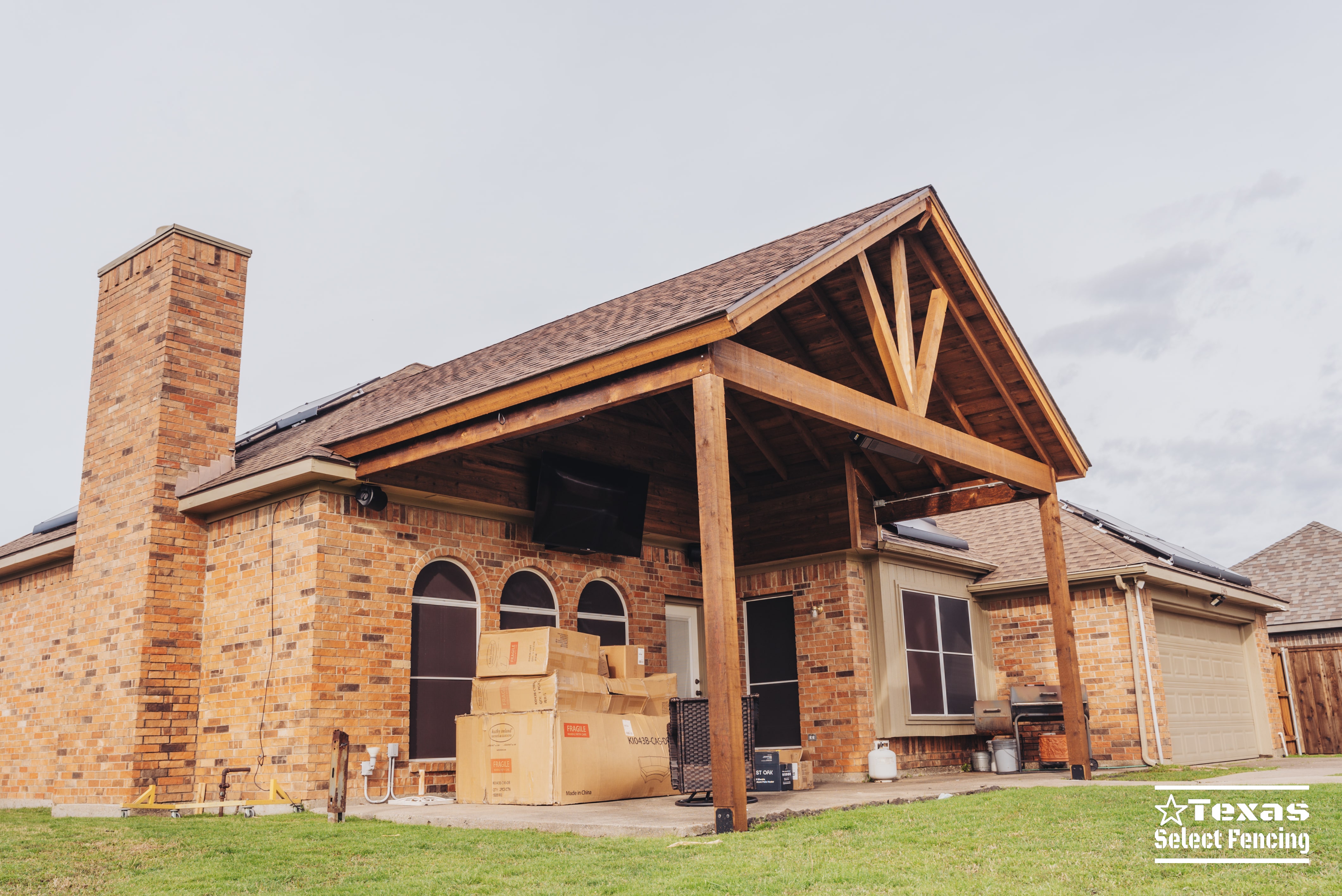 Gable Patio Cover Installation in Mesquite, Texas