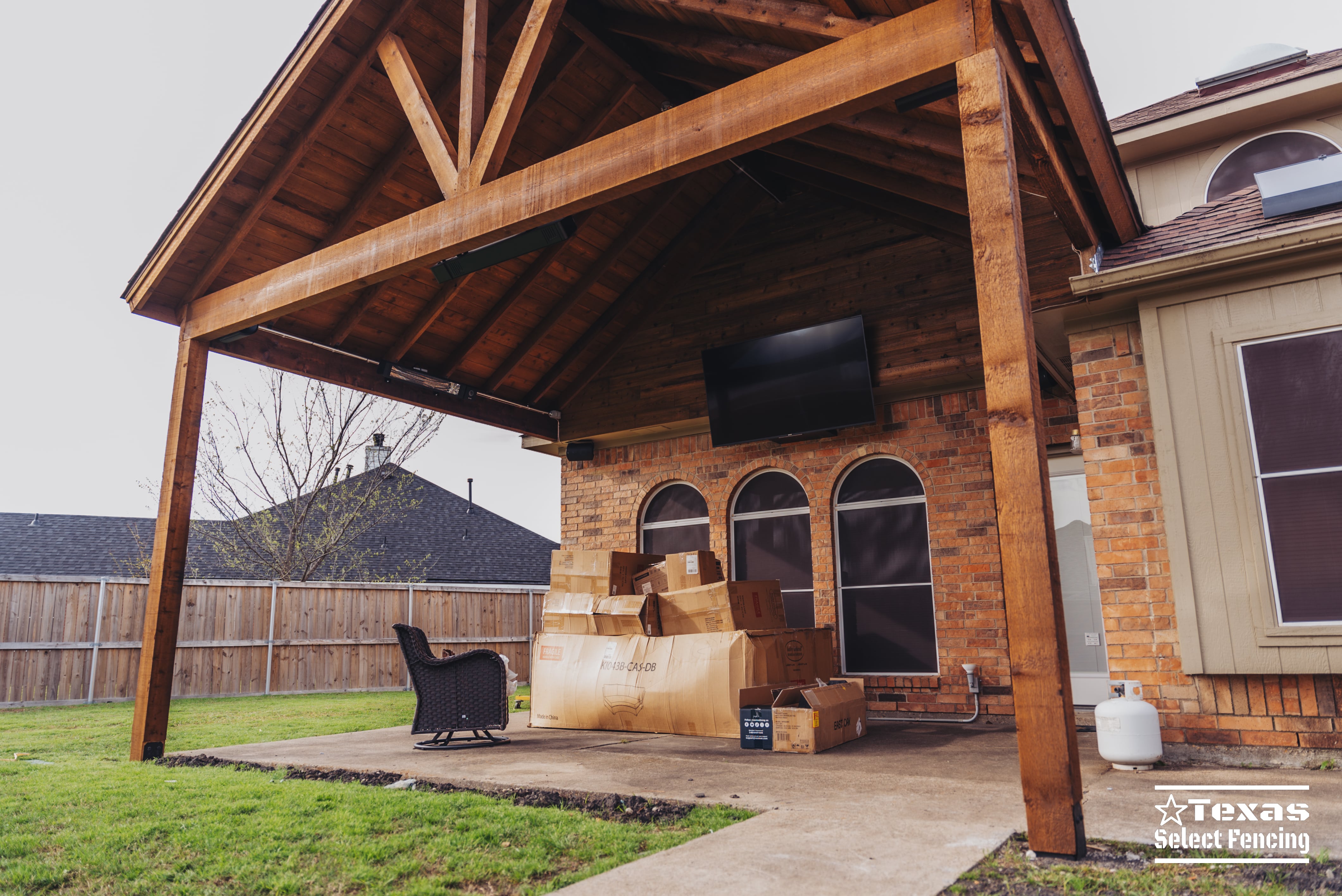 Gable Patio Cover Installation in Mesquite, Texas