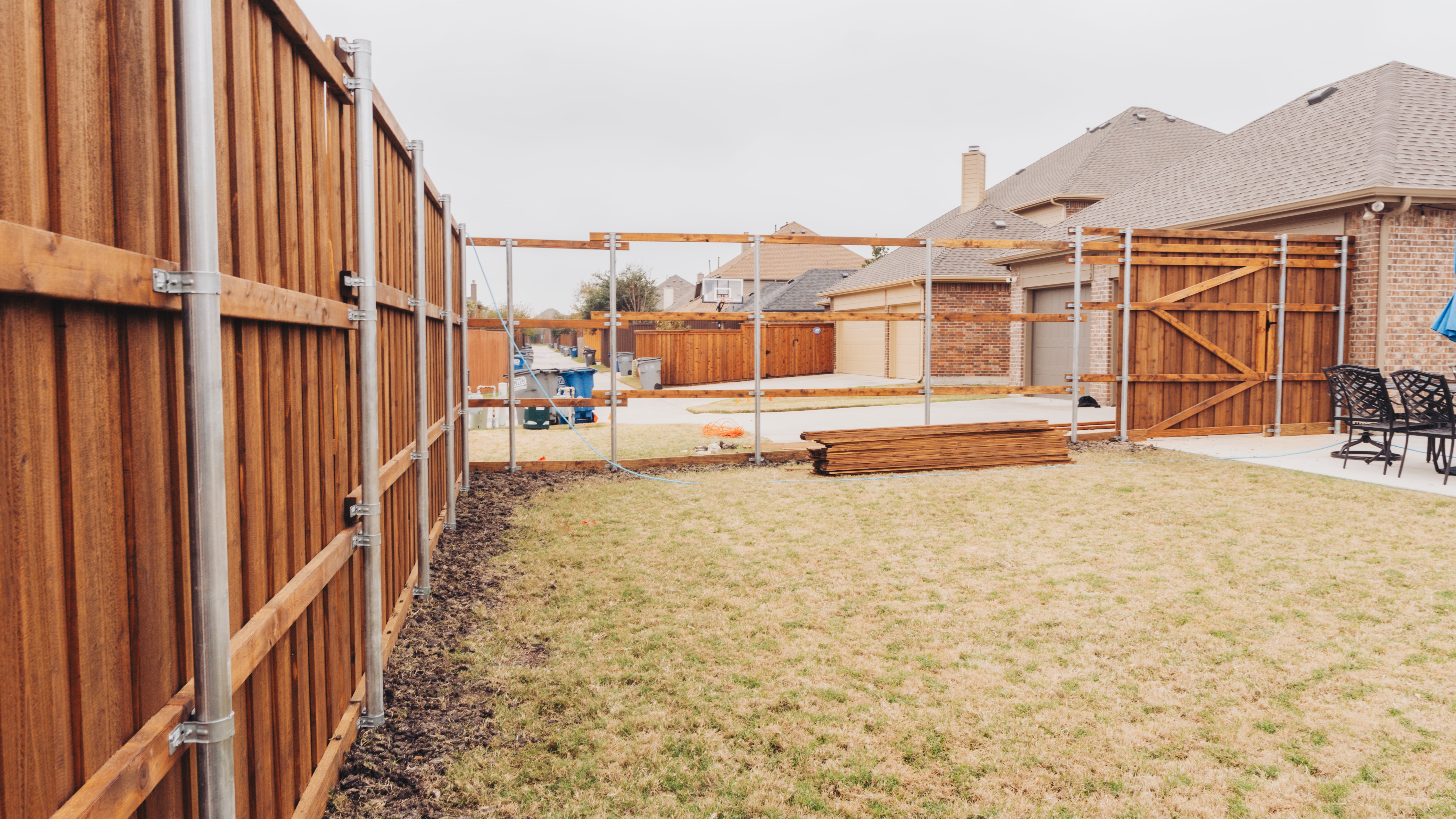 8' BOB Cedar Fence Installation in Allen, Texas