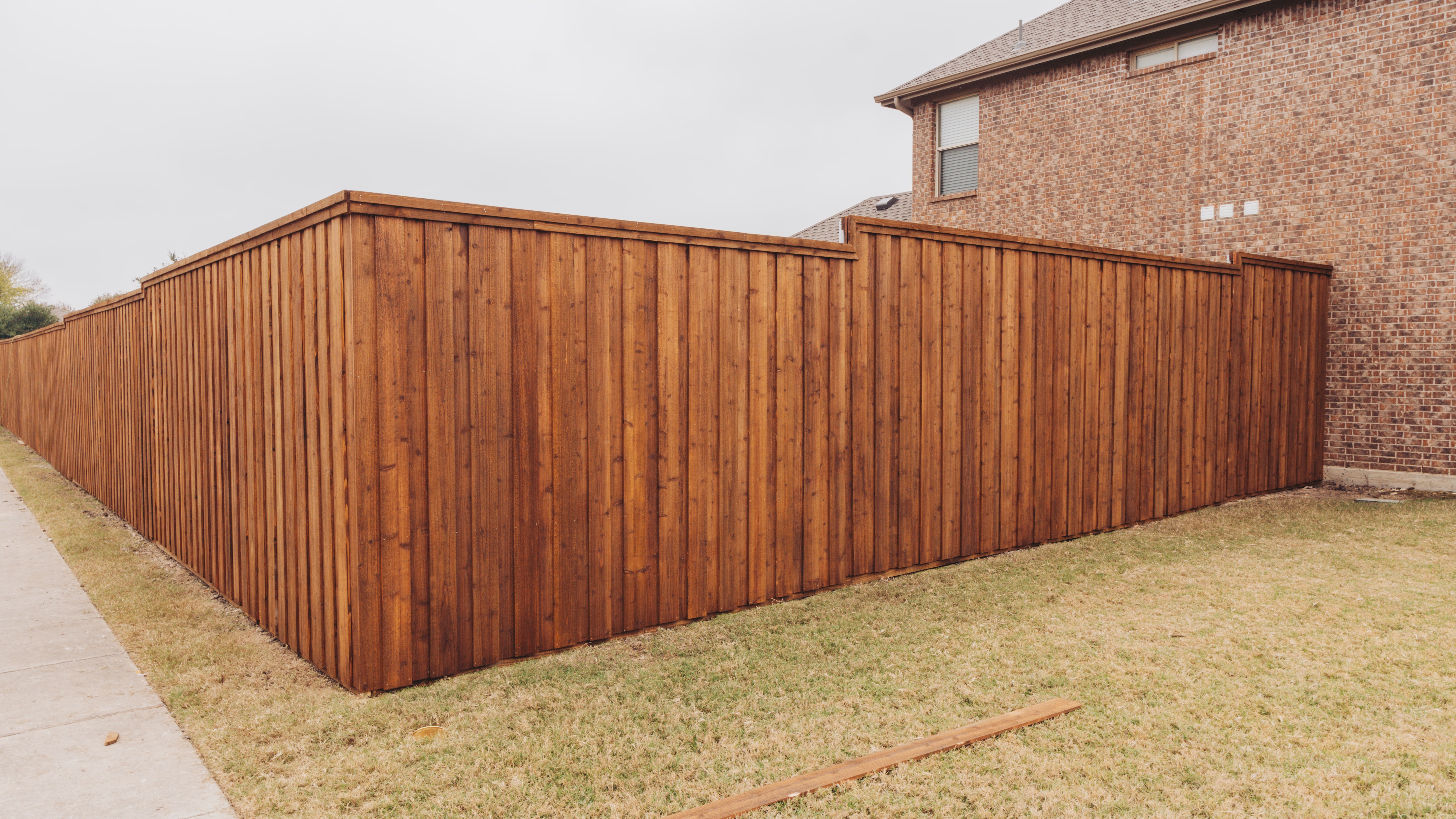 8' BOB Cedar Fence Installation in Allen, Texas