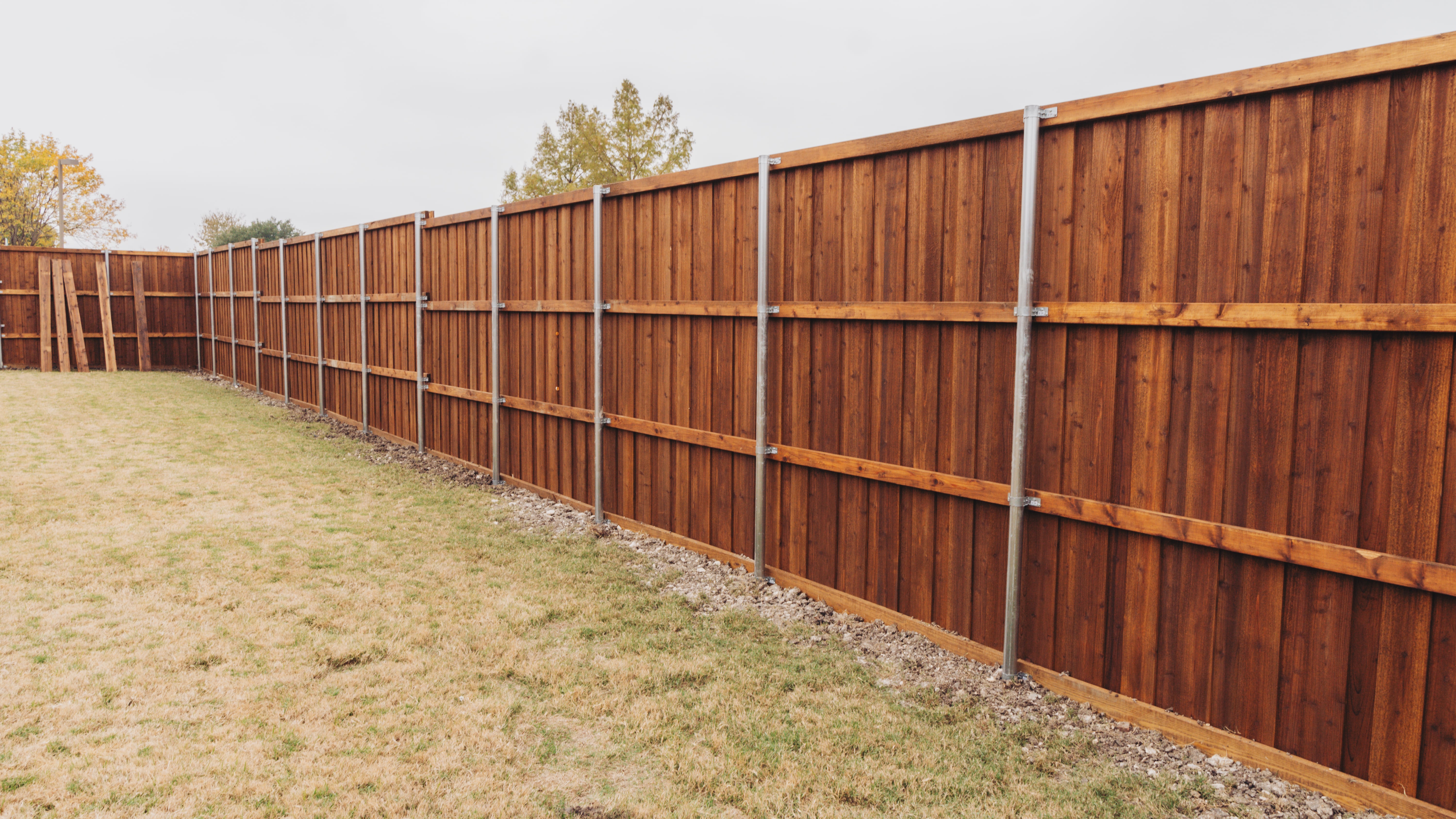8' BOB Cedar Fence Installation in Allen, Texas