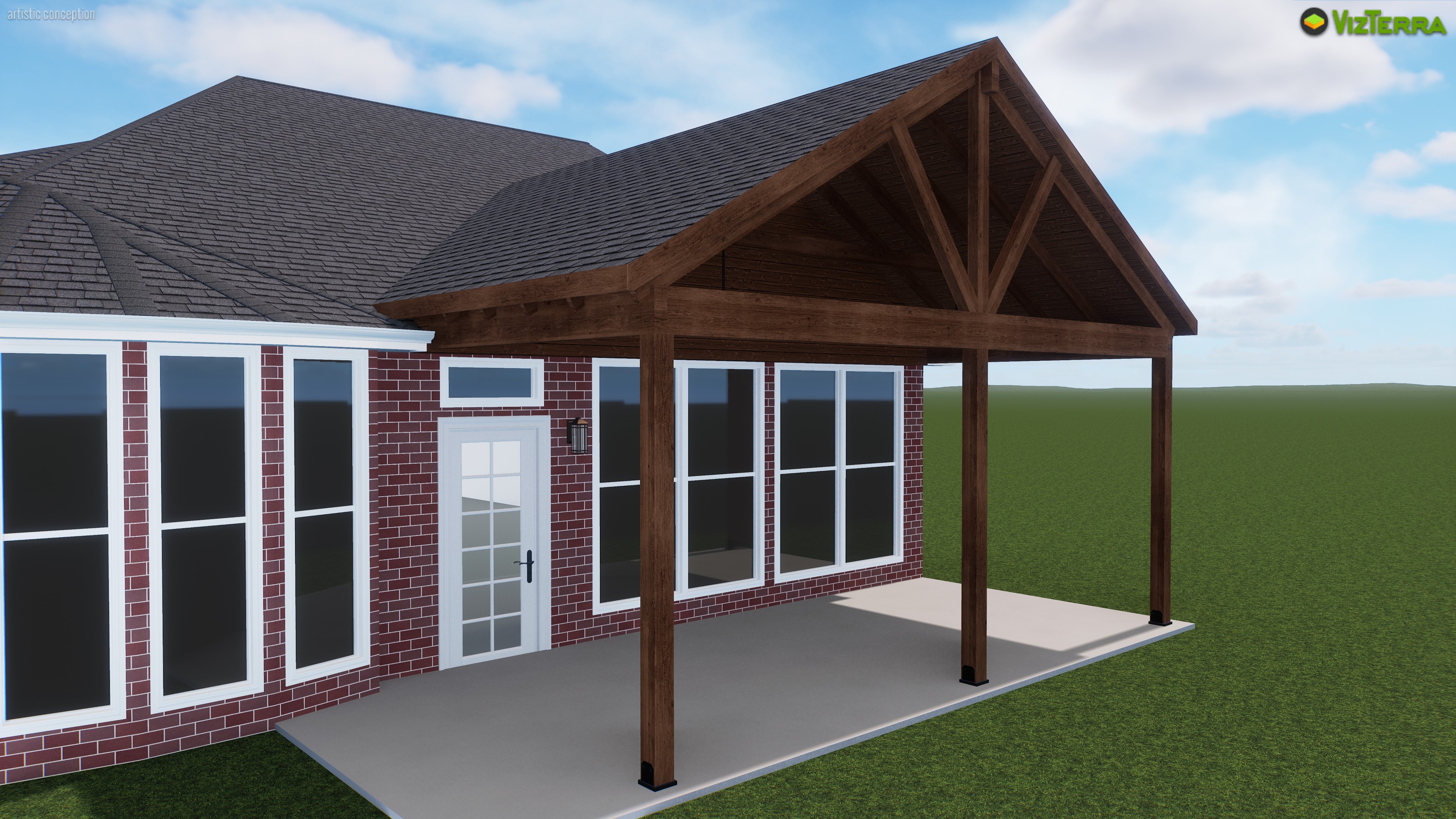 Gable Patio Cover Installation in Keller, Texas