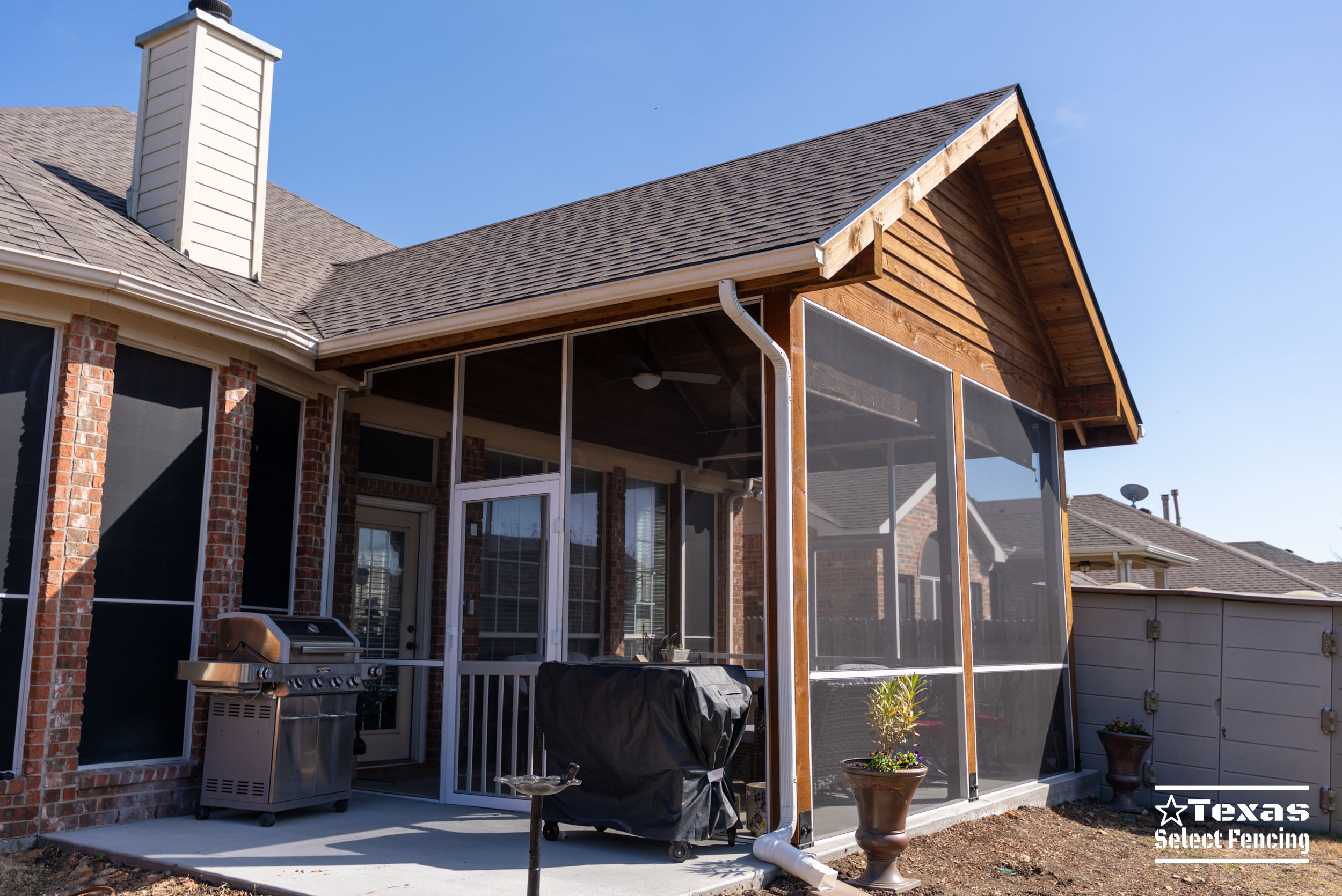 Gable Patio Cover Installation in Keller, Texas