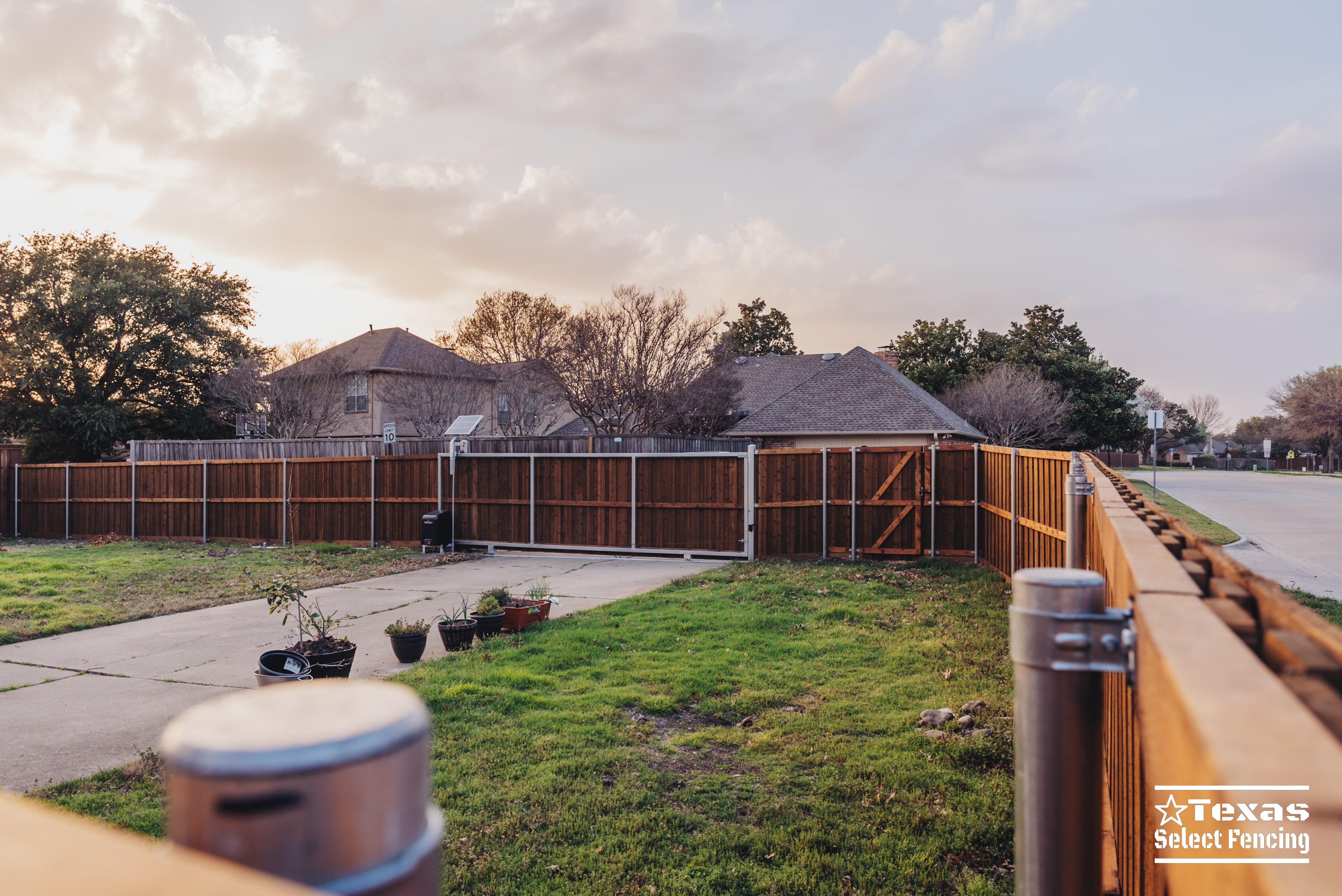 Fence and Sliding Gate Installation in Coppell, Texas