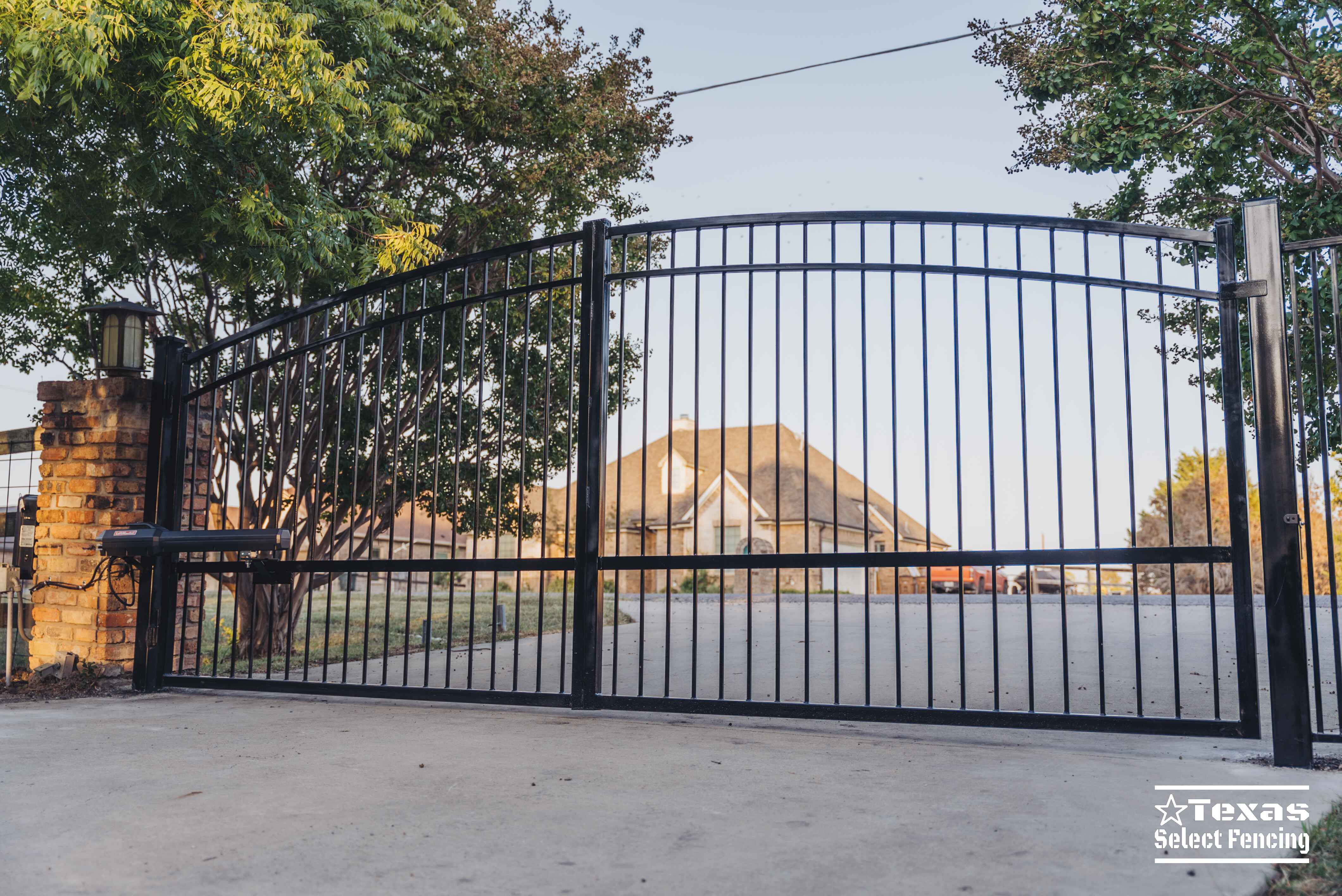 Deck, Automatic Gate, and Flagstone Path in Lavon, Texas