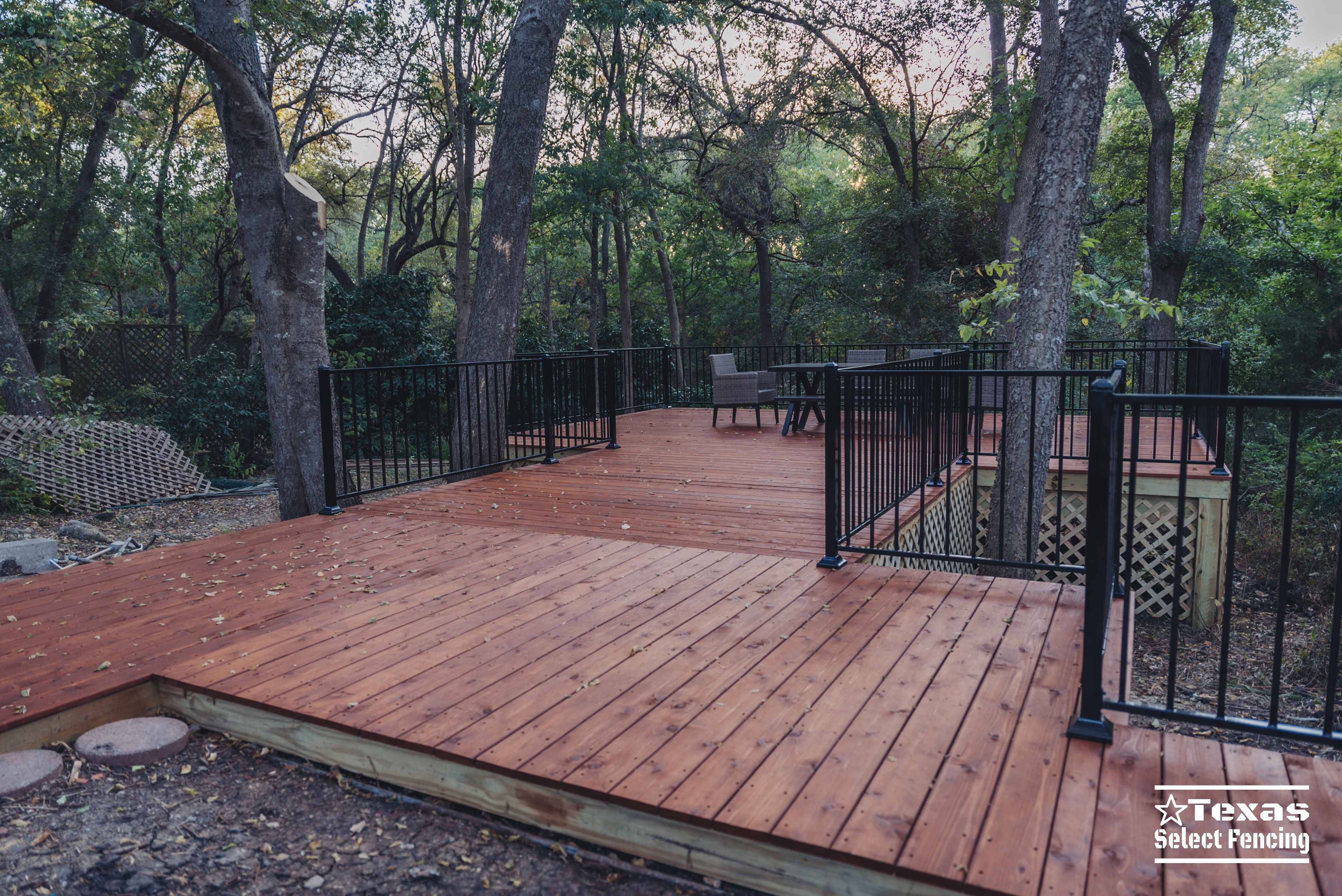 Deck, Automatic Gate, and Flagstone Path in Lavon, Texas