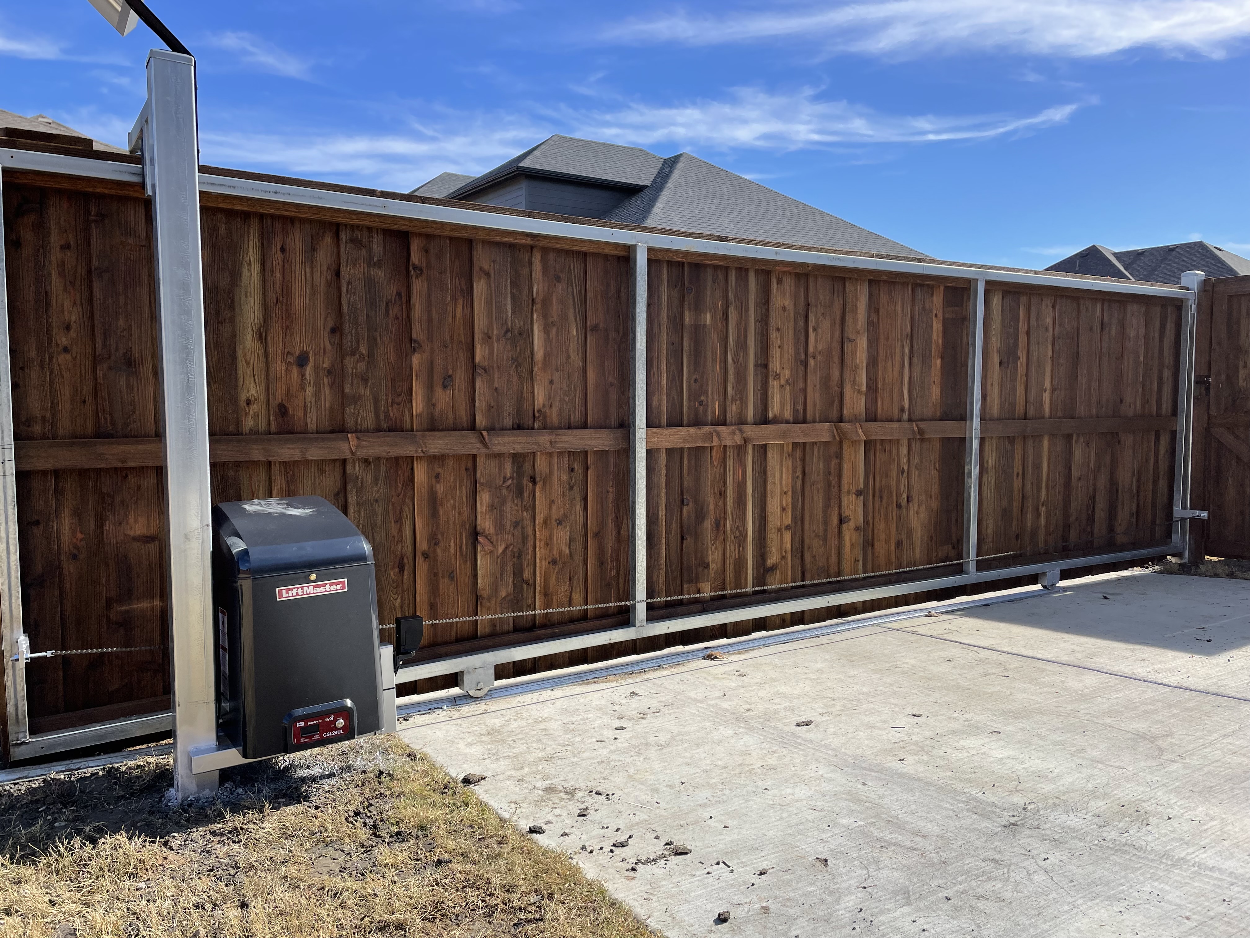 Solar Powered Sliding Driveway Gate Frisco