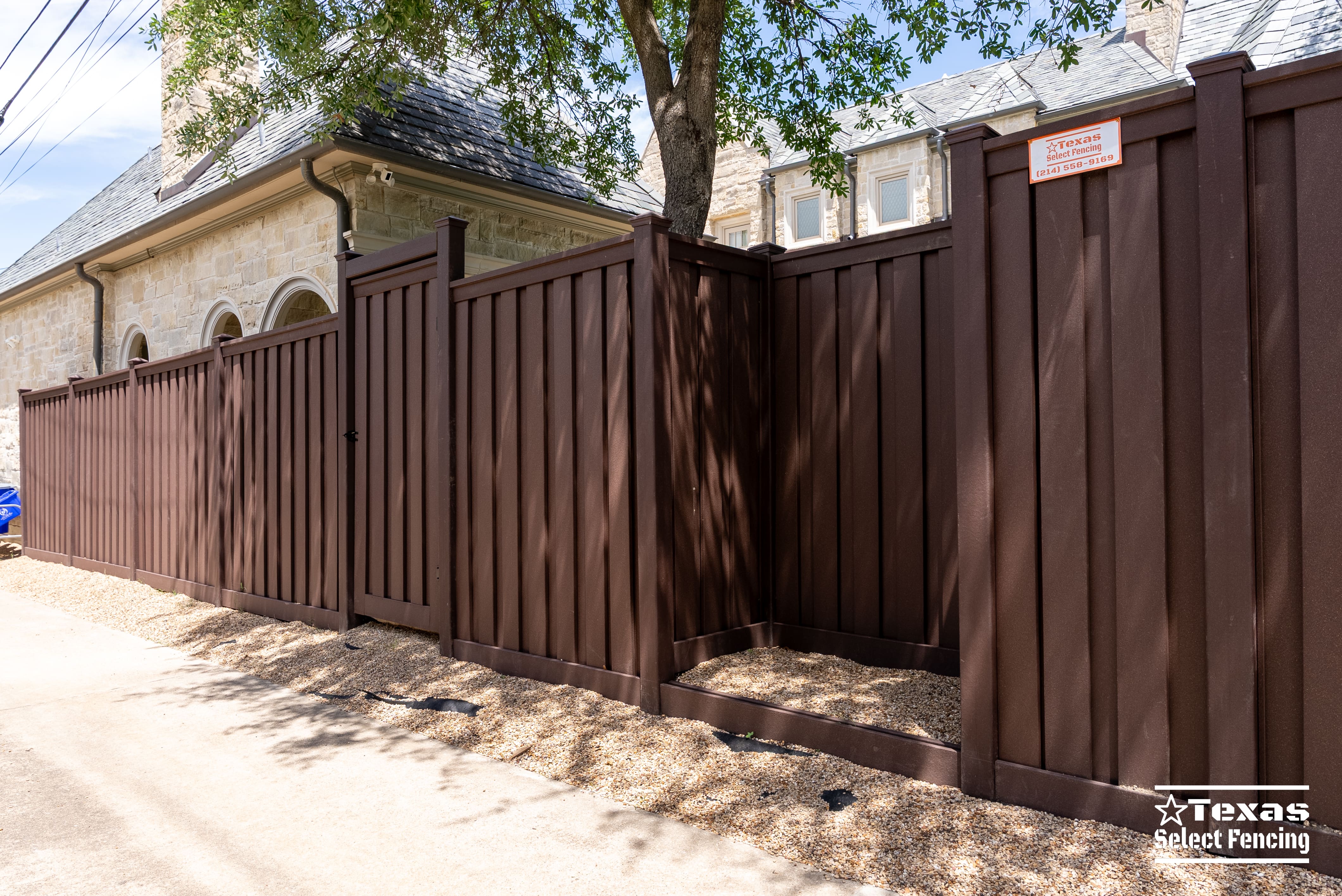 8' Trex Seclusions Composite Fence Installation in Dallas, Texas
