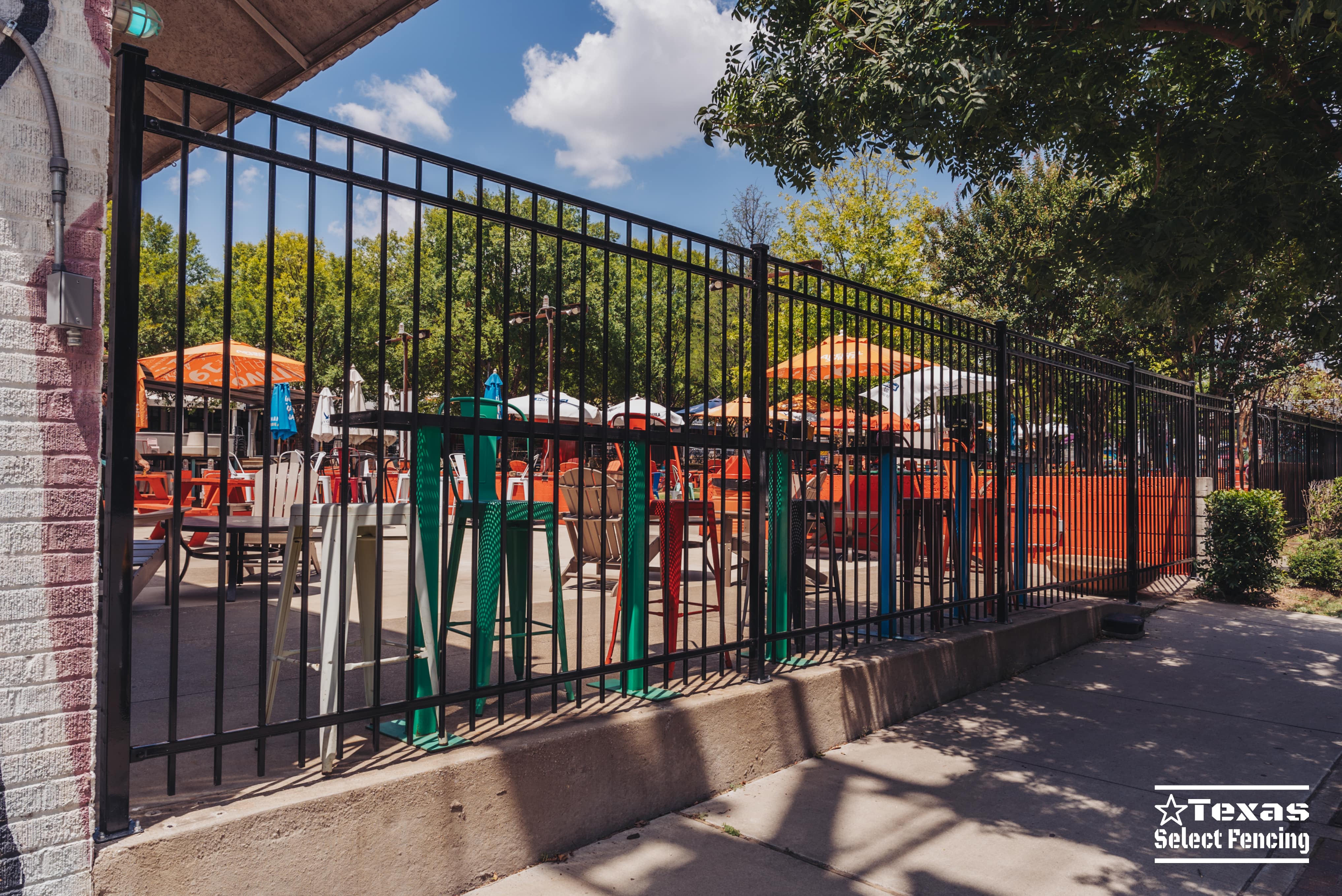 Commercial Steel Fence Installation at Trinity Groves in Dallas, Texas