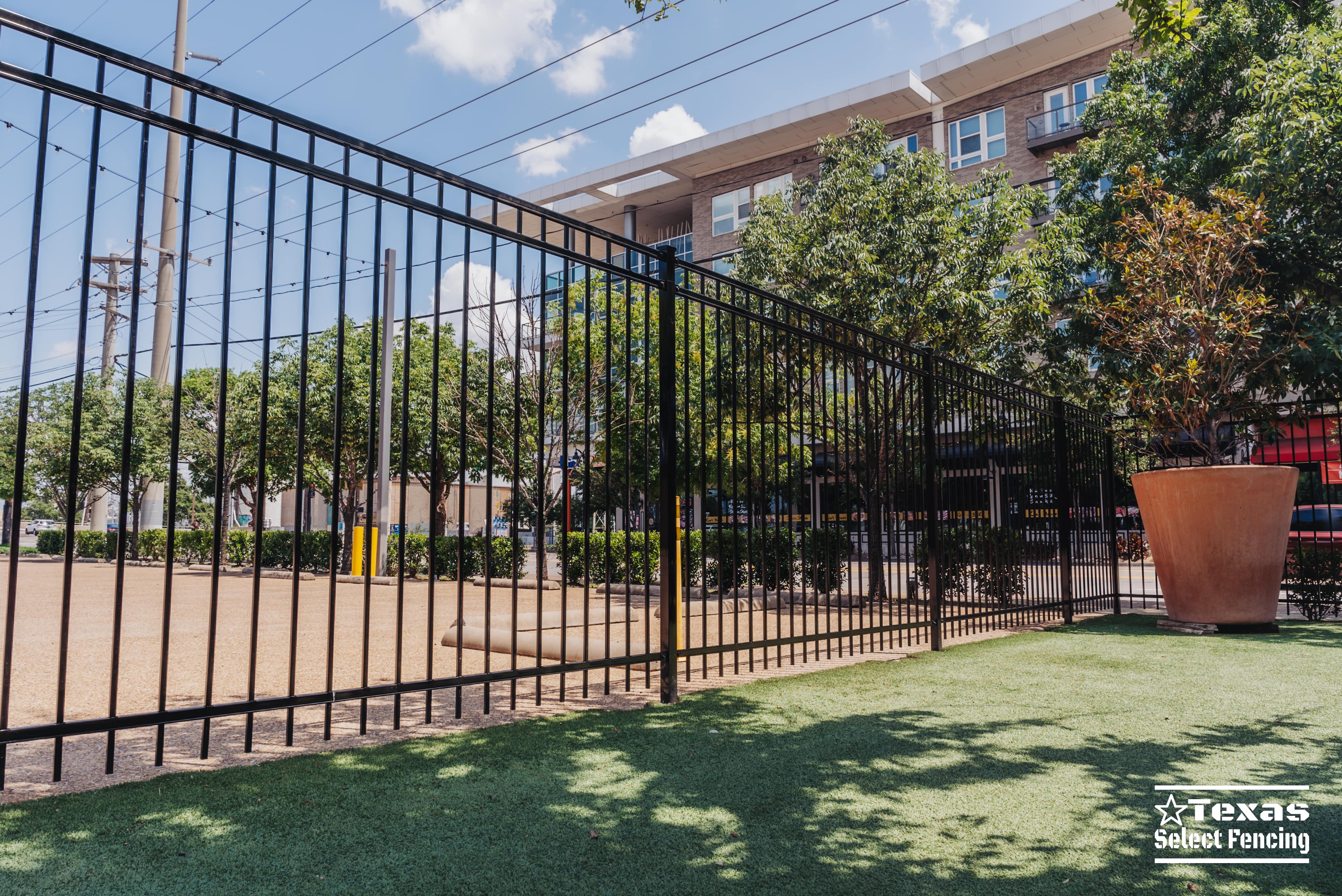 Commercial Steel Fence Installation at Trinity Groves in Dallas, Texas