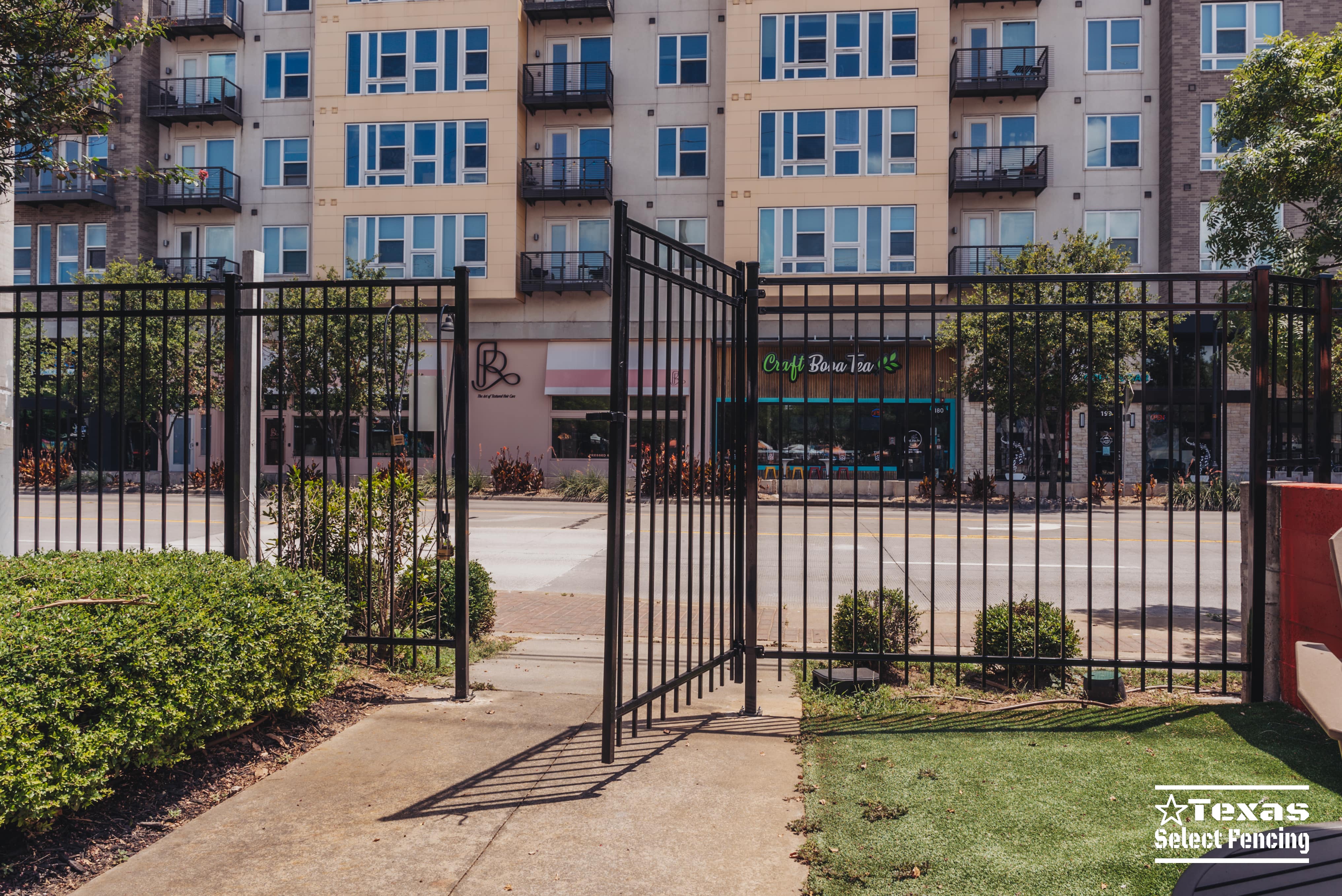 Commercial Steel Fence Installation at Trinity Groves in Dallas, Texas