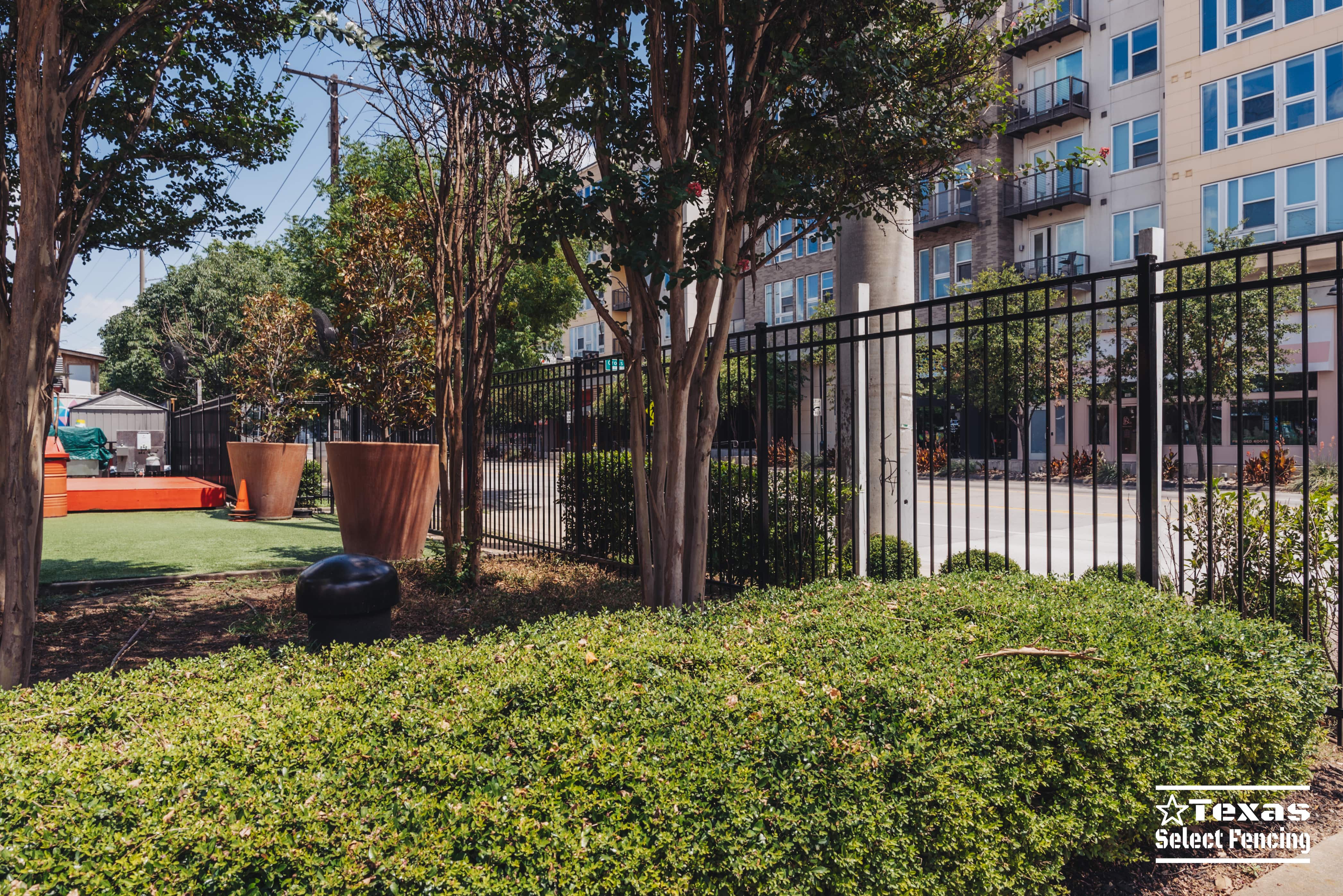 Commercial Steel Fence Installation at Trinity Groves in Dallas, Texas