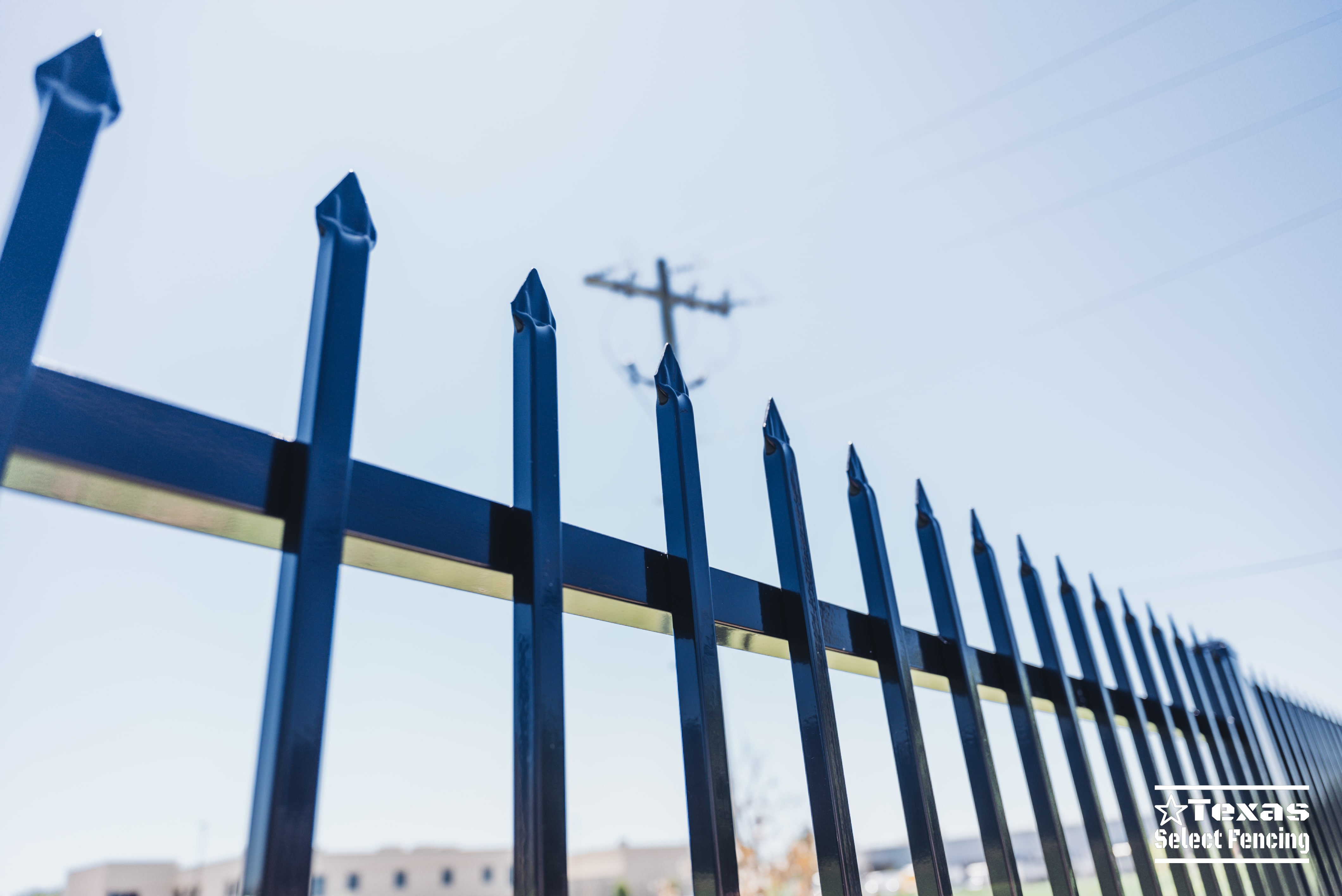 Commercial Steel Fence Installation in Mesquite, Texas