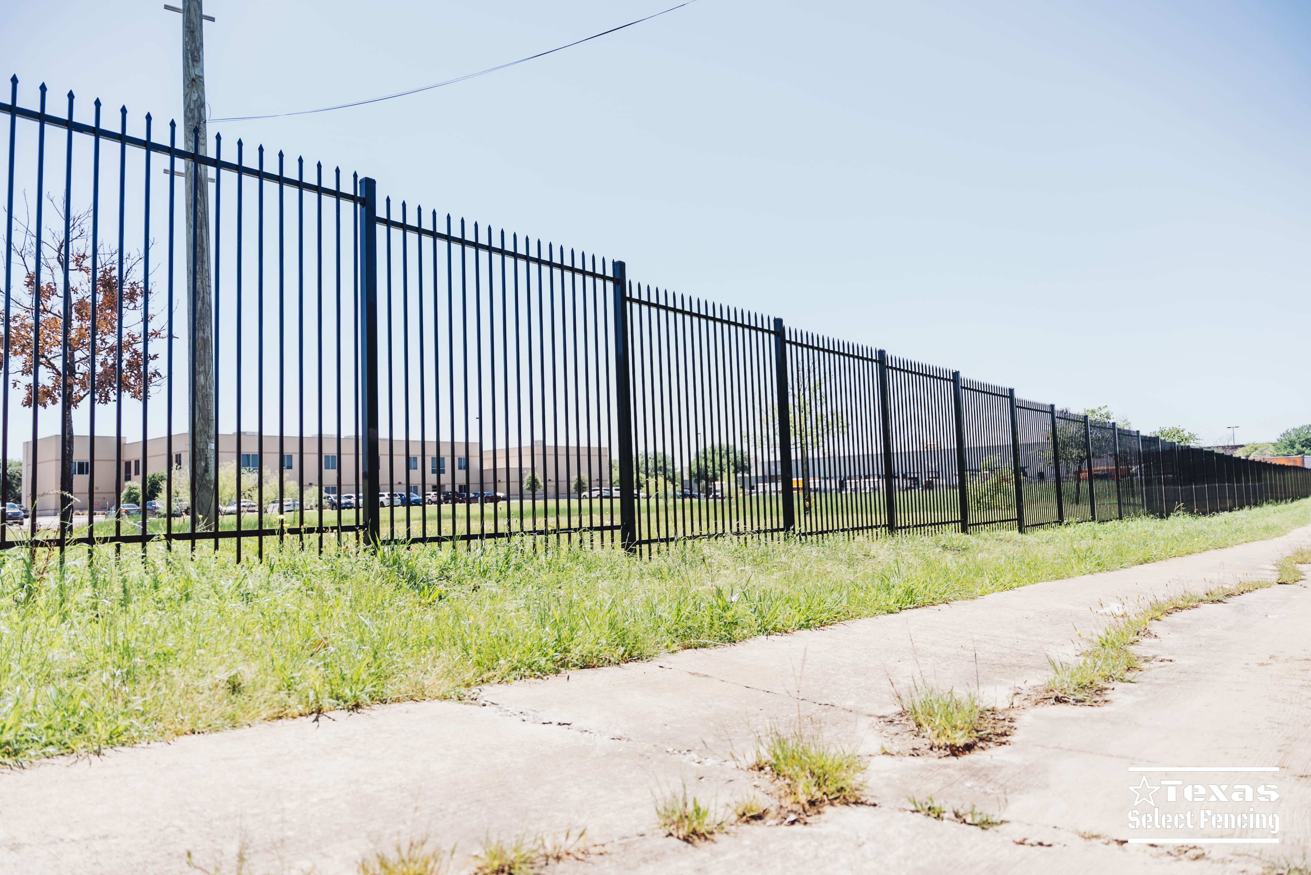 Commercial Steel Fence Installation in Mesquite, Texas