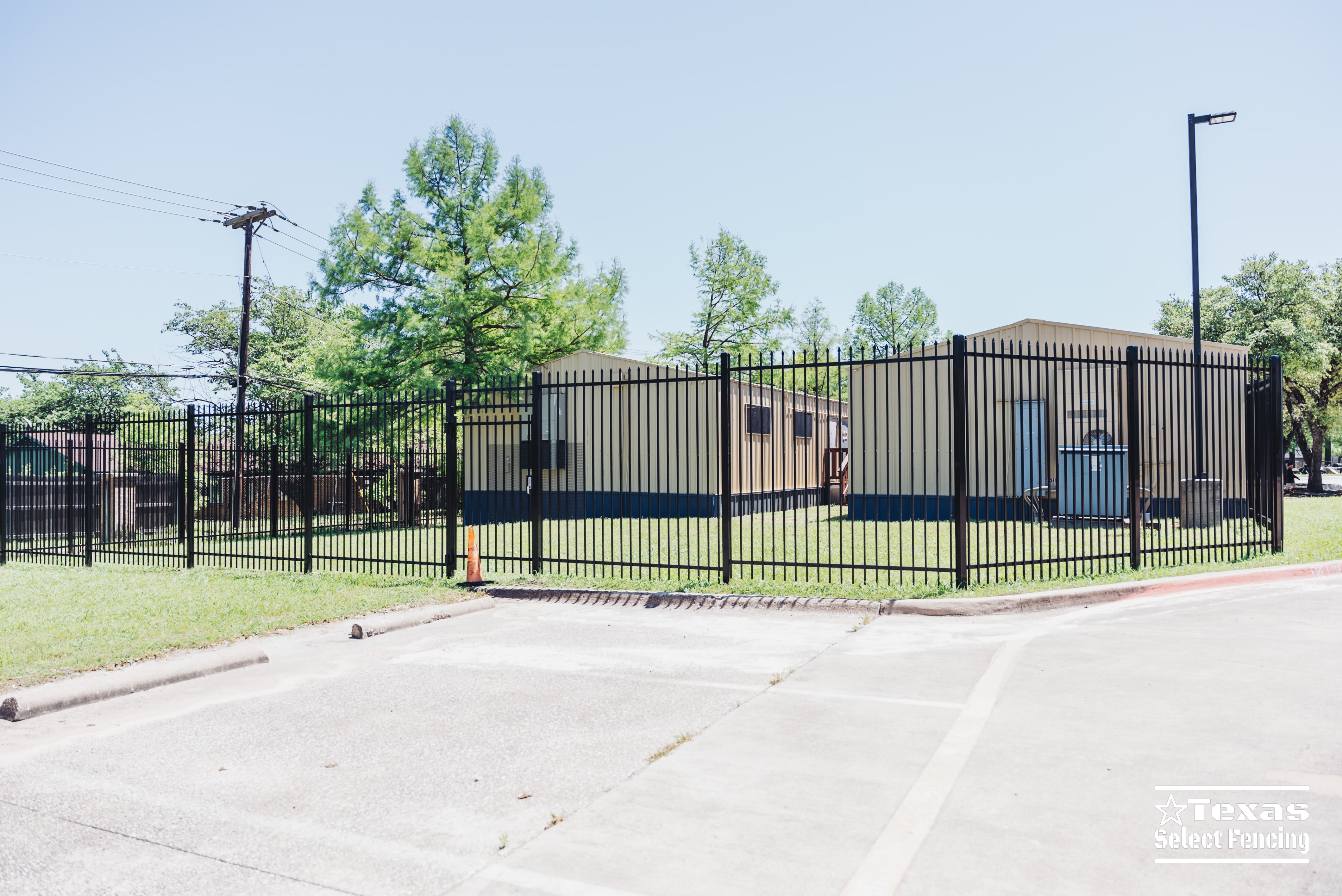 Commercial Steel Fence Installation in Mesquite, Texas