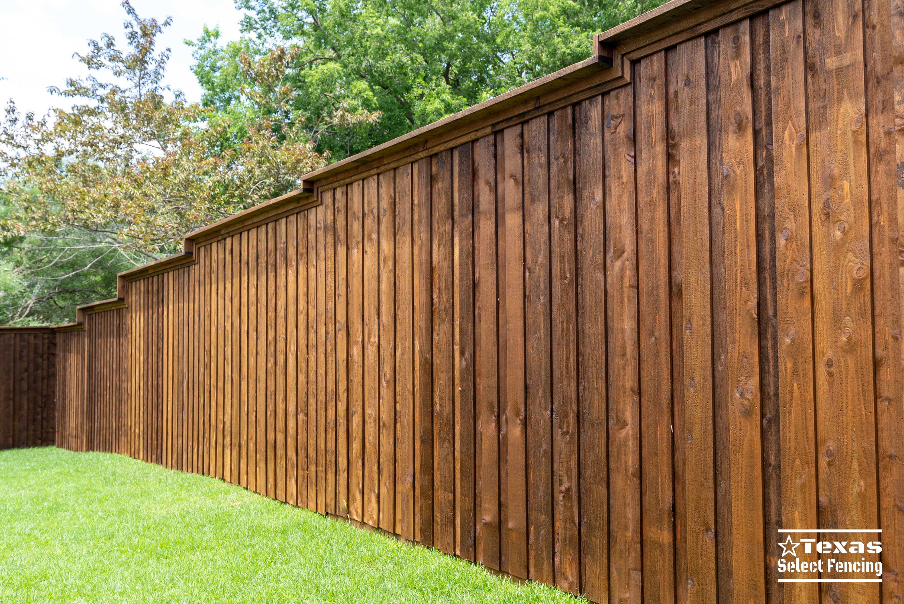 8' Board-on-board Cedar Fence Installation in Denton, Texas
