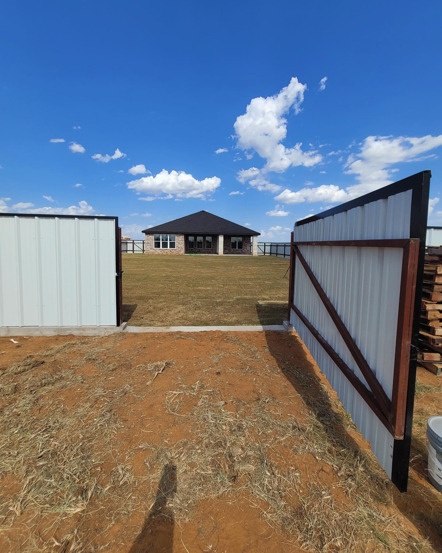 6' R-Panel Fence Installation in Midland
