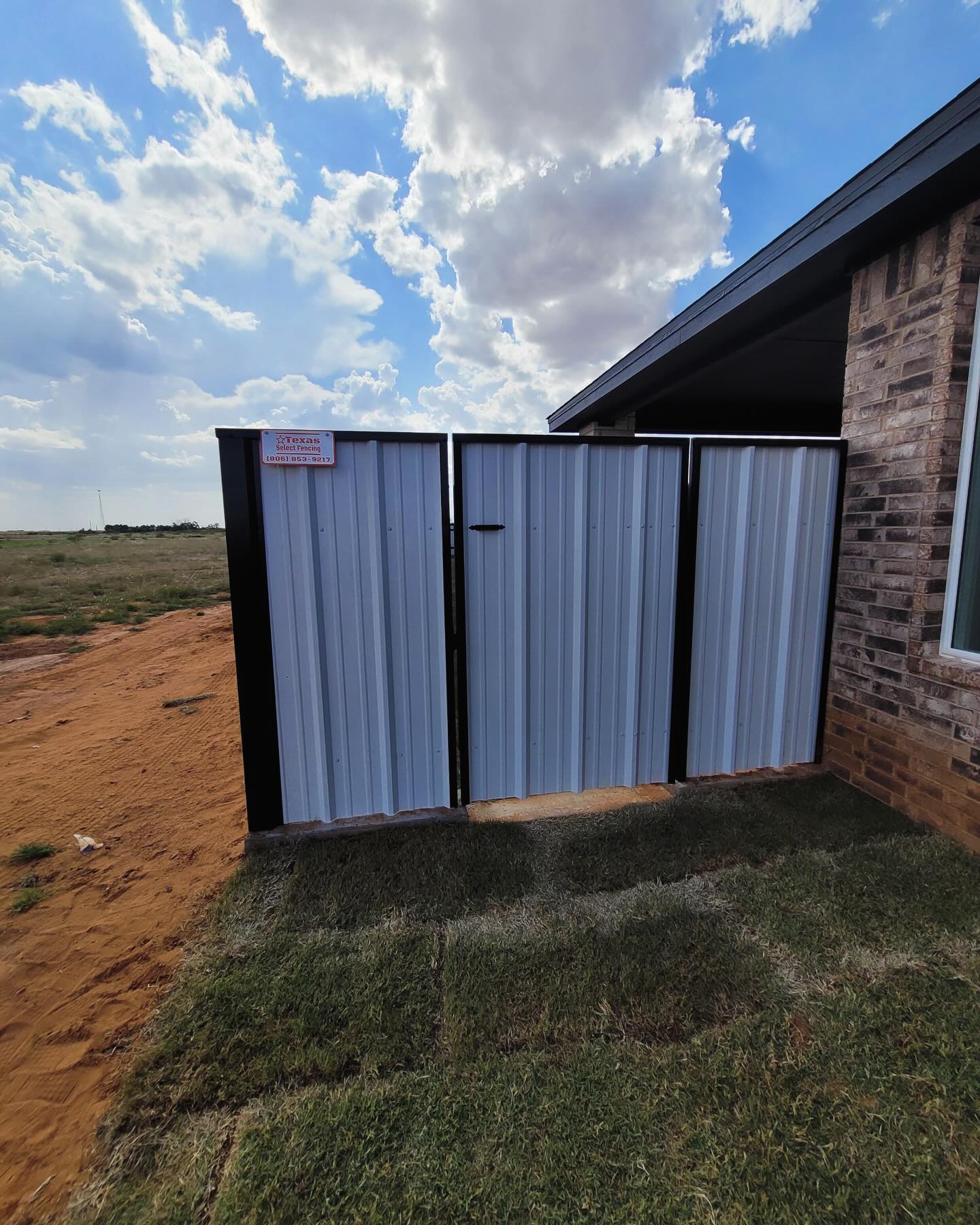 6' R-Panel Fence Installation in Midland