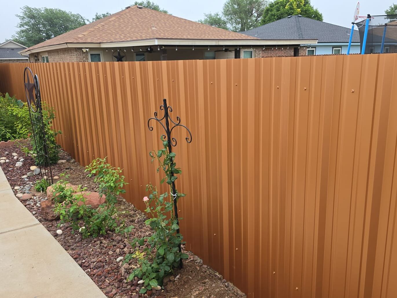 6' R-Panel Fence Installation in Lubbock