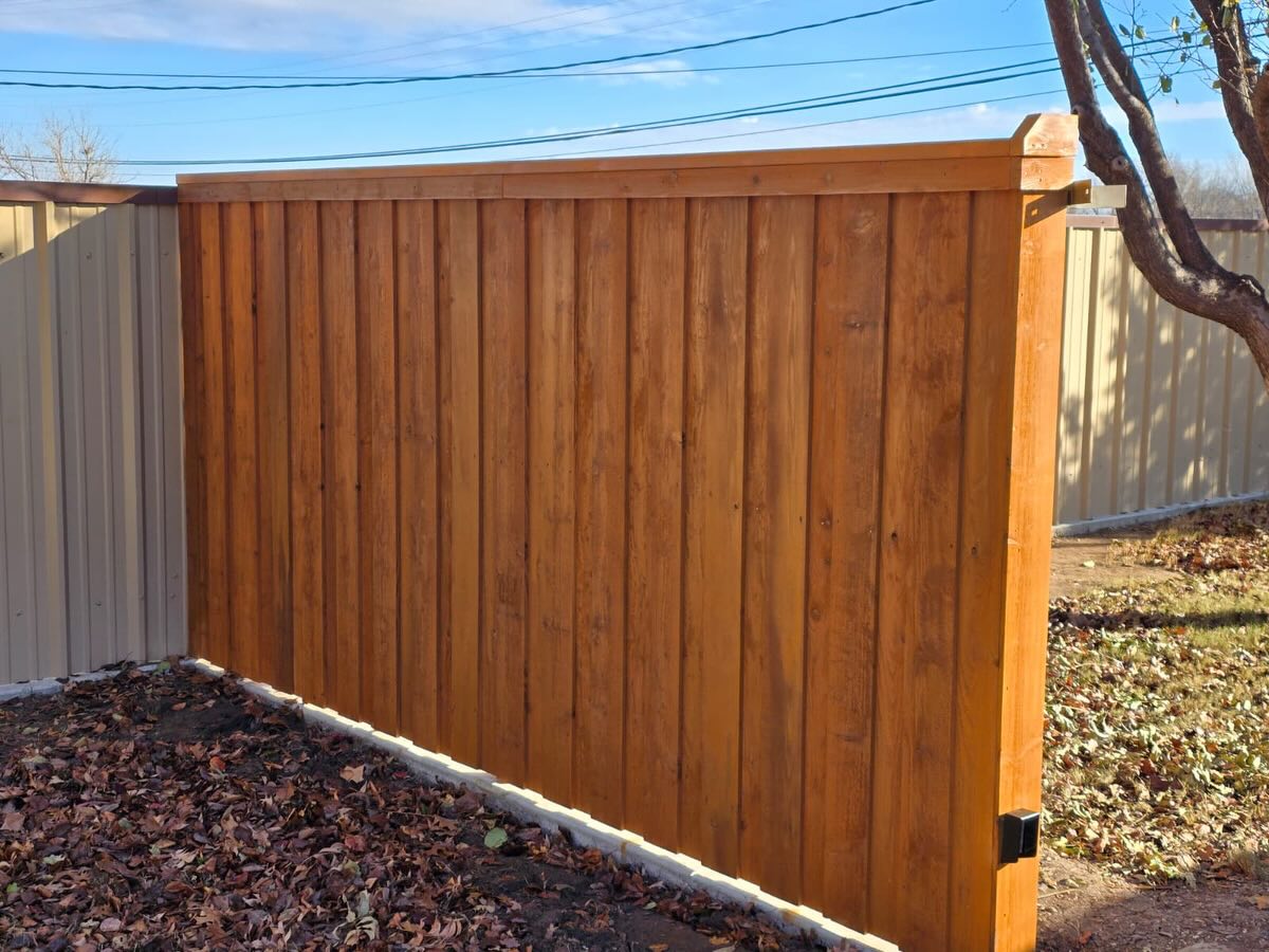 6' Cedar Fence Installation in Amarillo